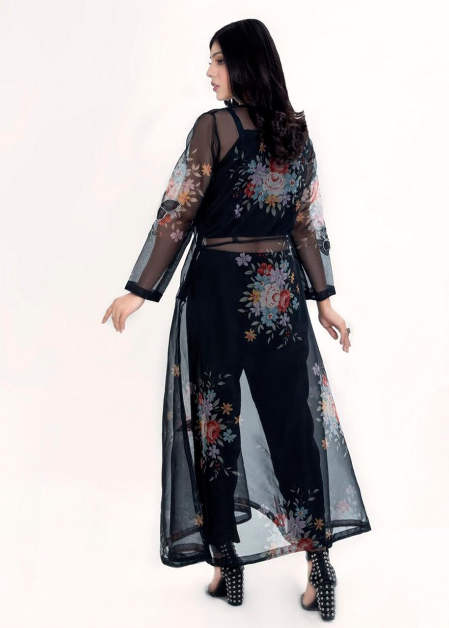 organza Dress in Black