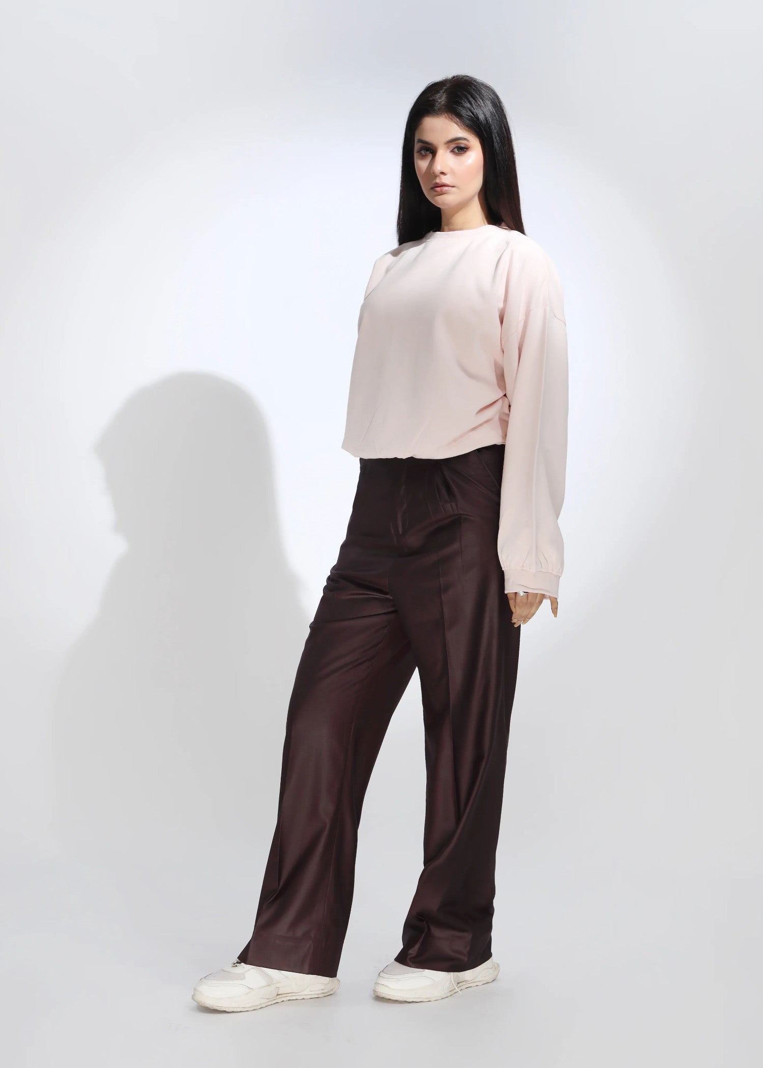polycotton Pants in Burgundy