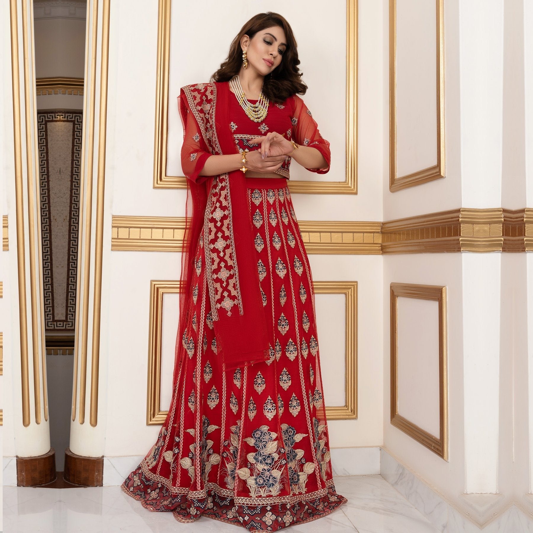 net Unstitched in Red