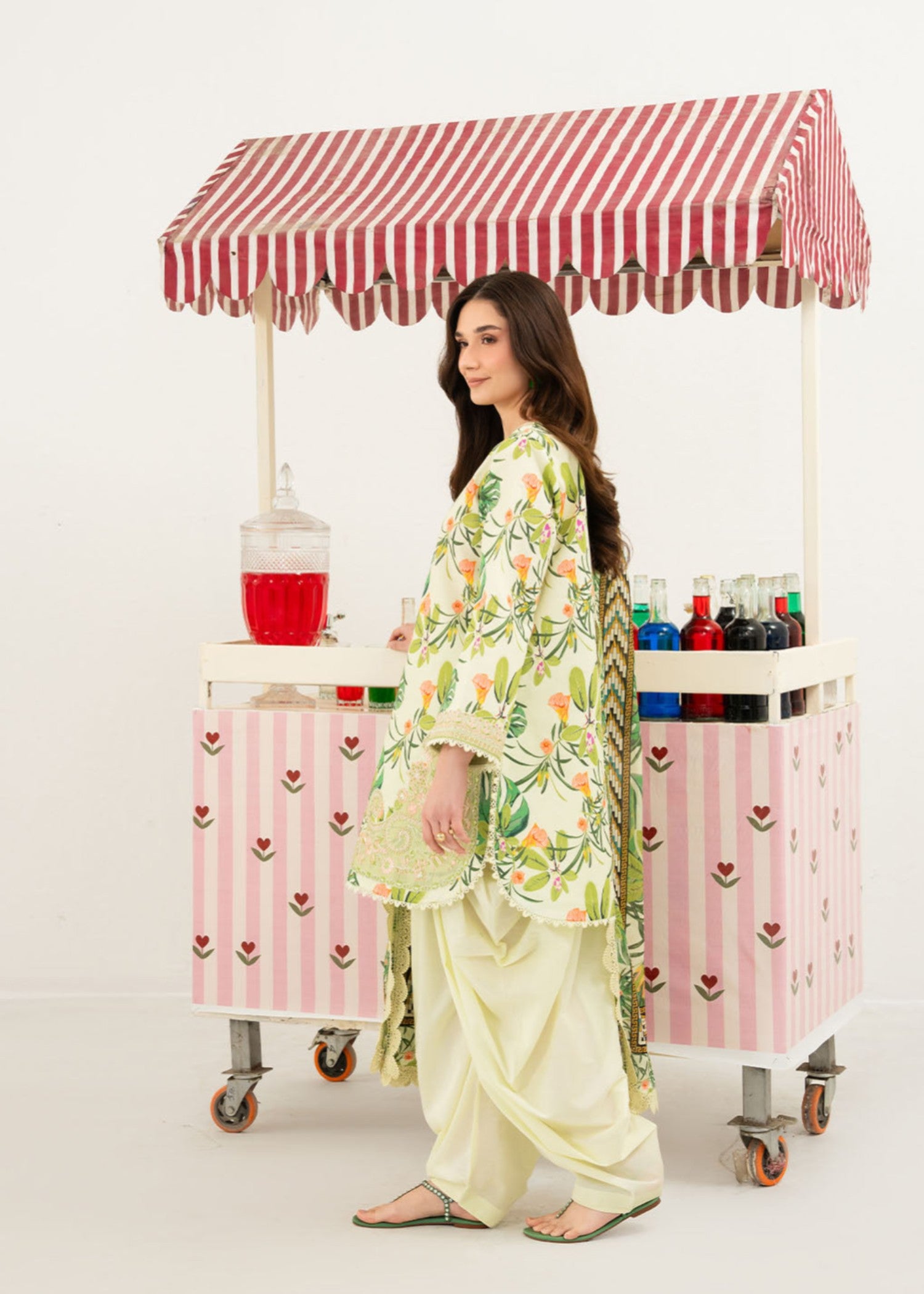 lawn Unstitched in Light yellow