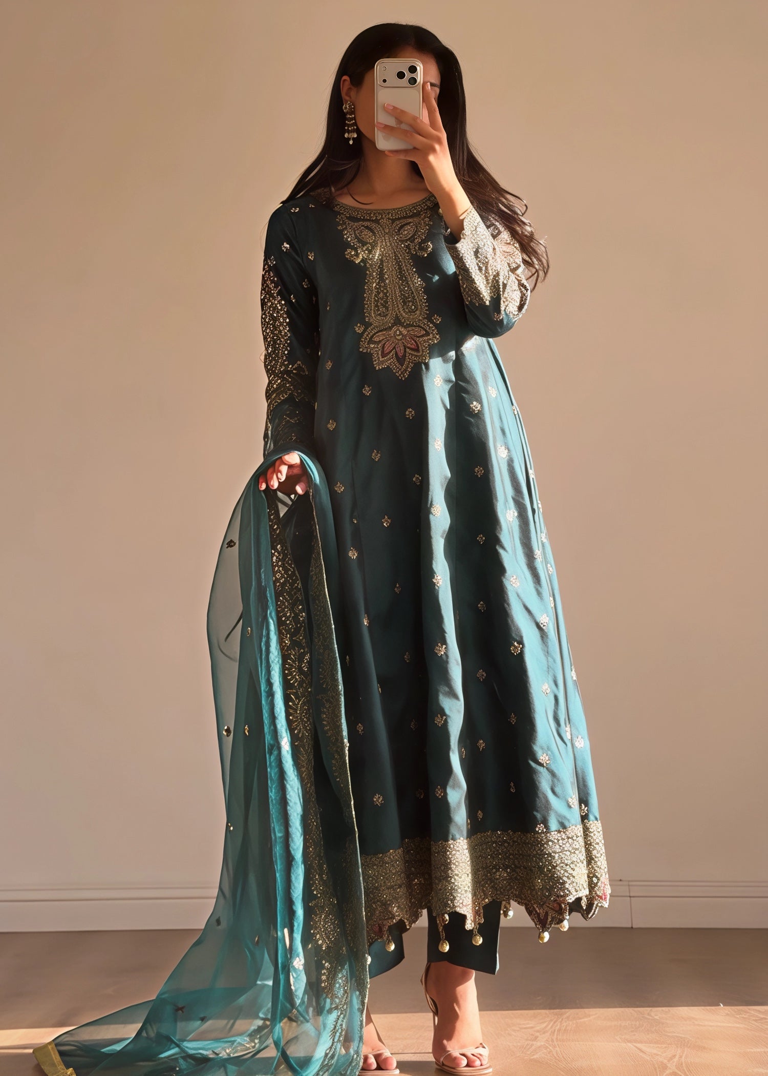 silk Maxi in Teal
