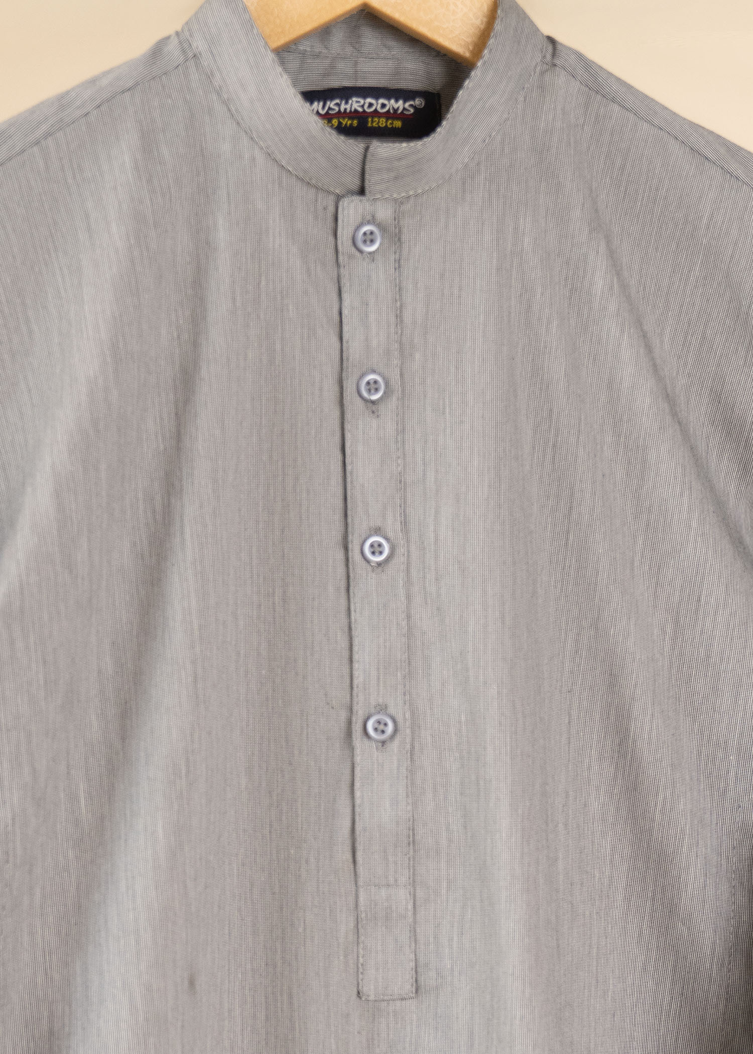 chambray Kurta in Grey
