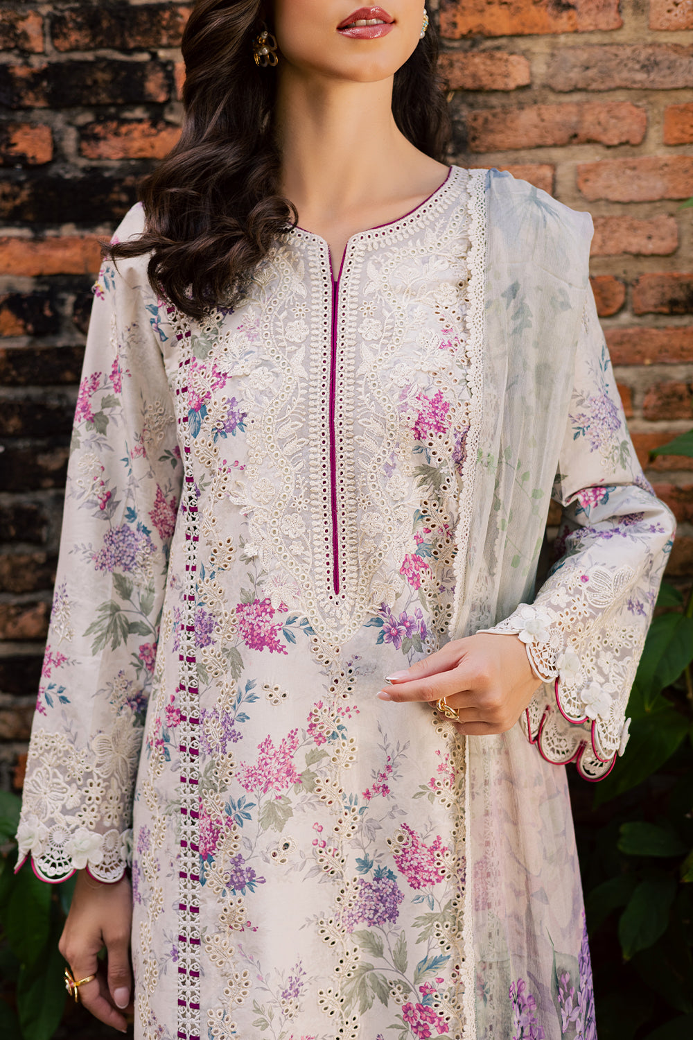 Shezlin Chikankari Eid Edit Lawn – ELARA (AV-02)