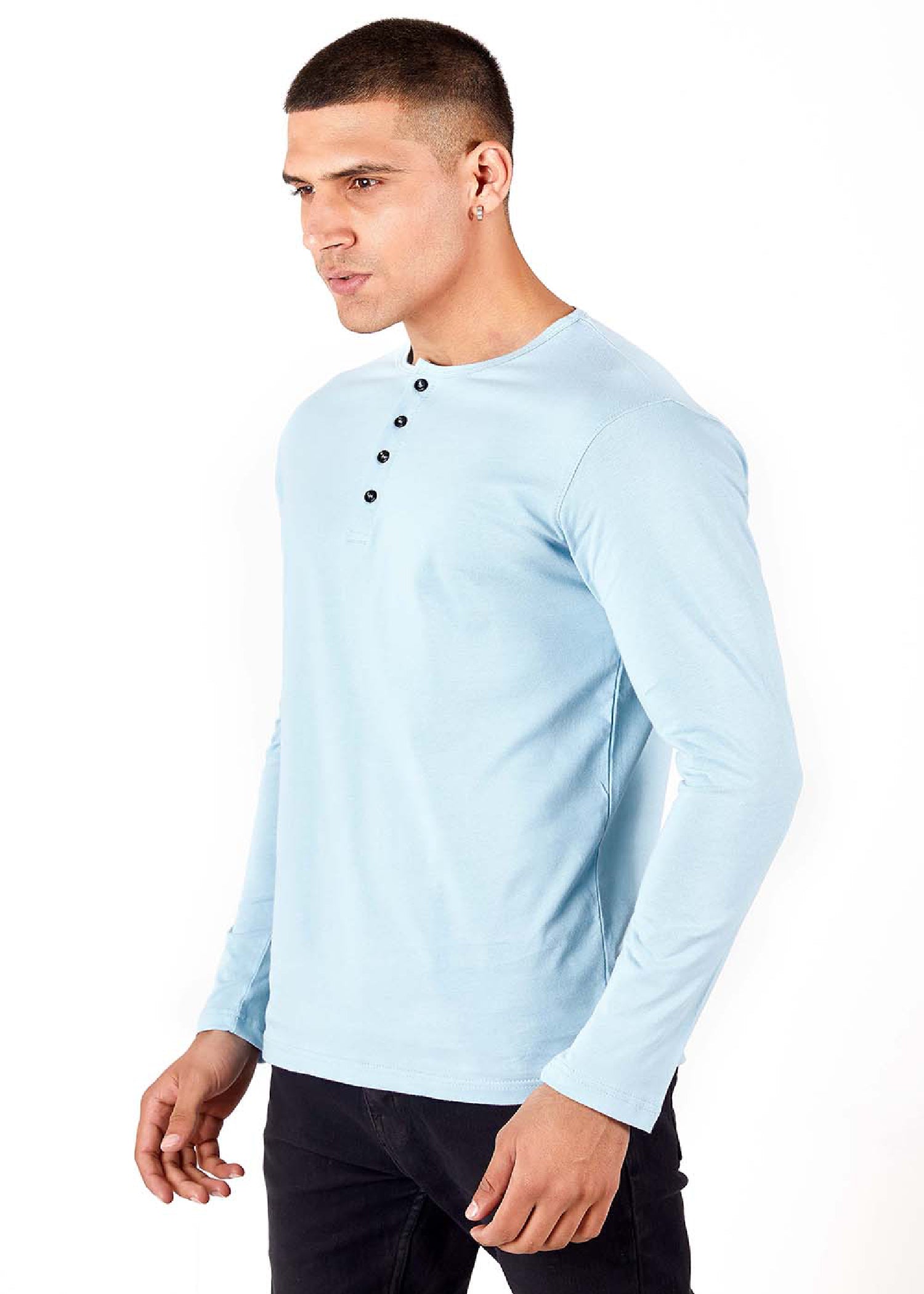cotton T Shirt in Sky blue