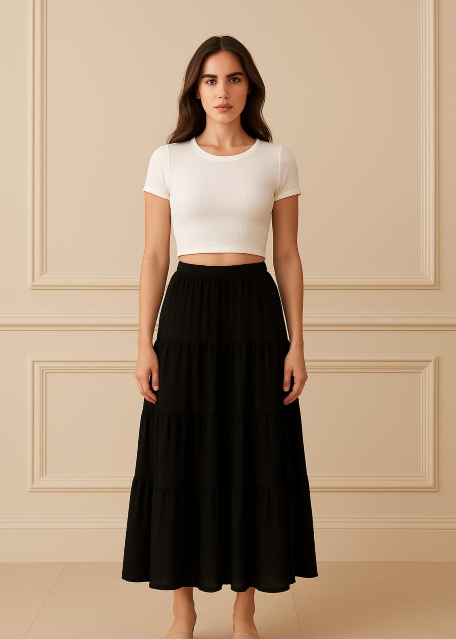 georgette Skirt in Black