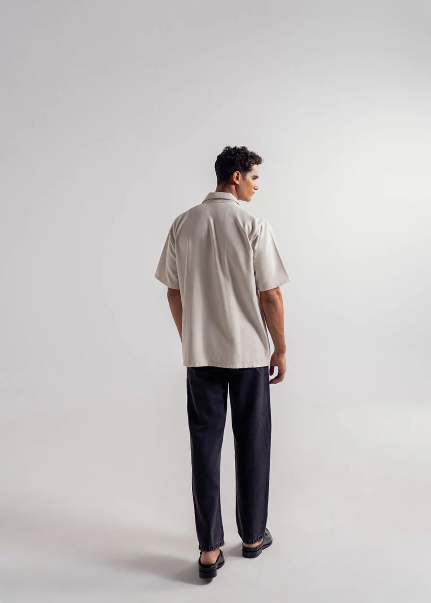 cotton jersey Casual Shirt in White