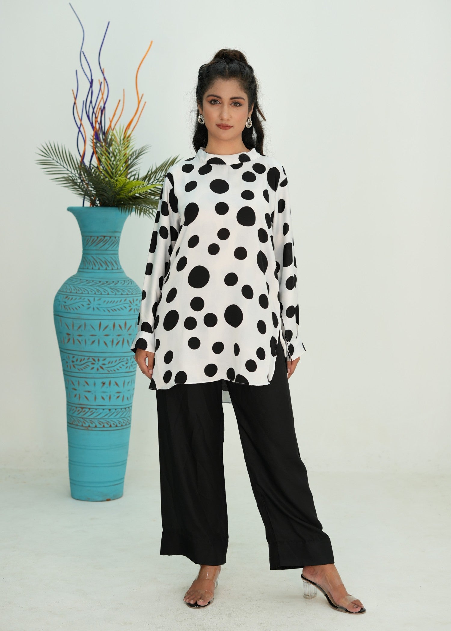 georgette Tunic in White
