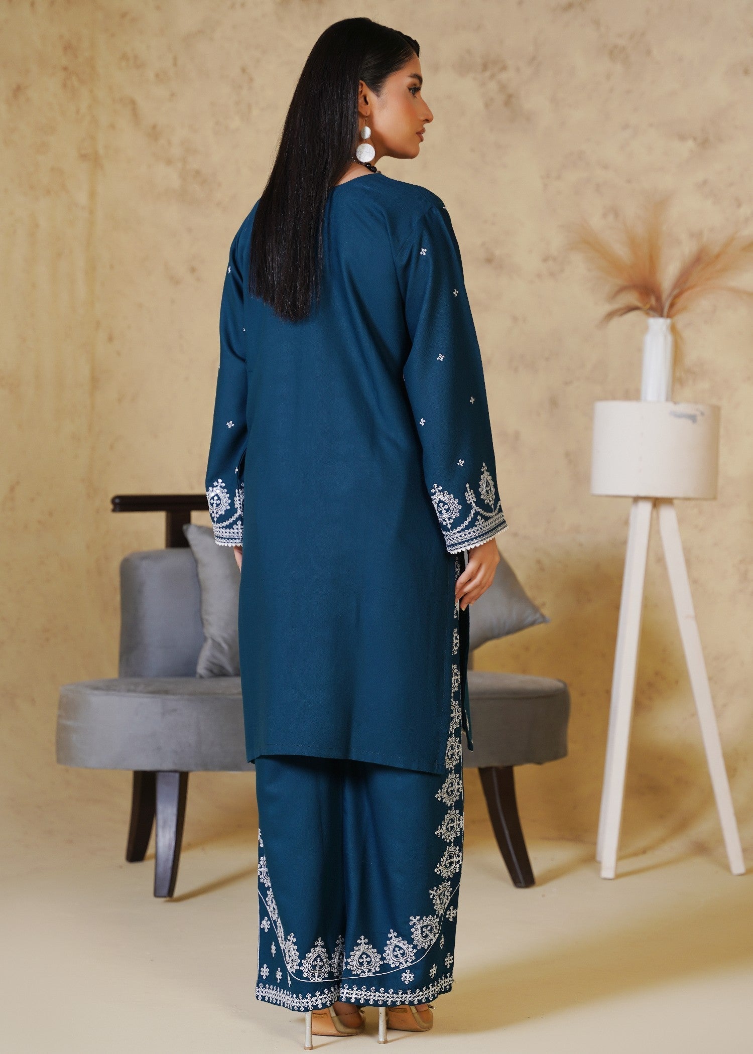 dhanak Co Ord Sets in Teal