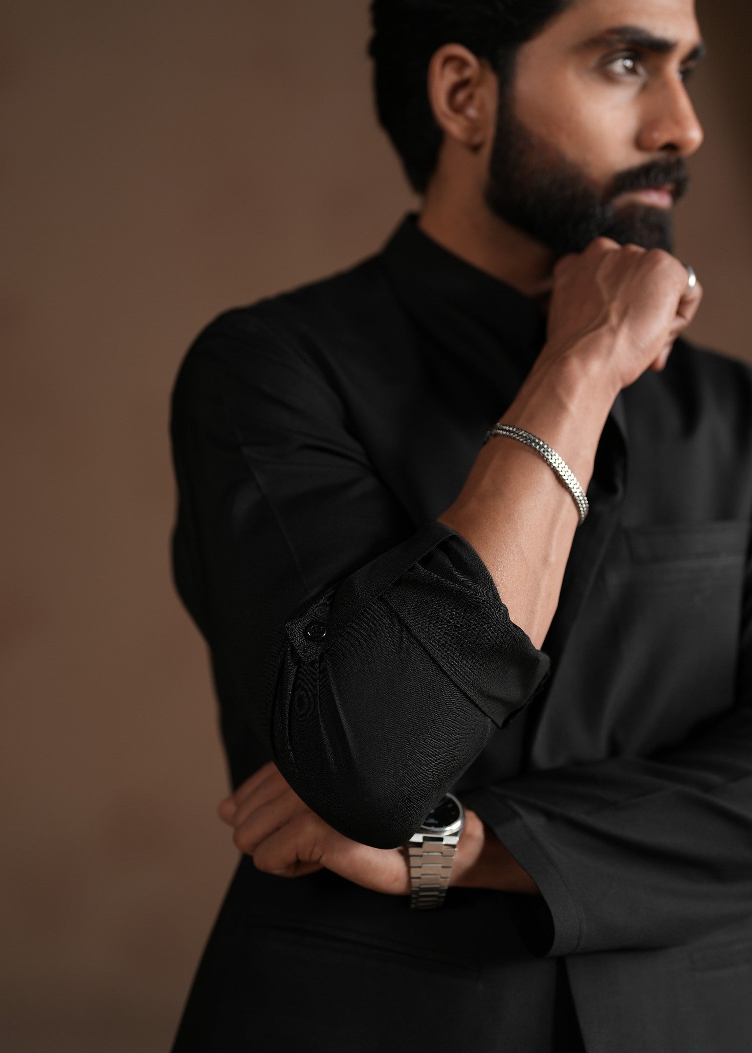 pure boski Kurta Set in Black