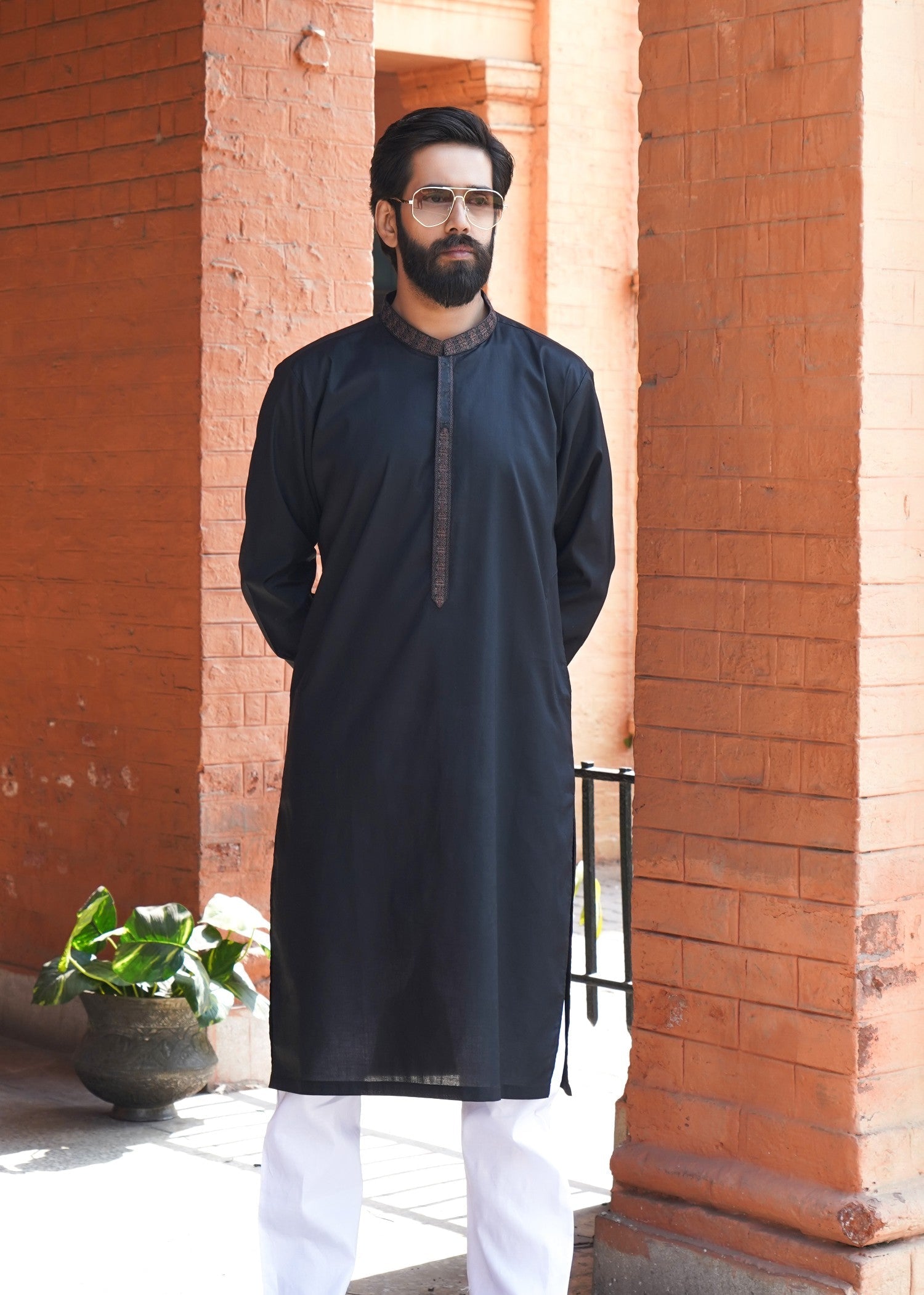 cotton viscose Unstitched in Black