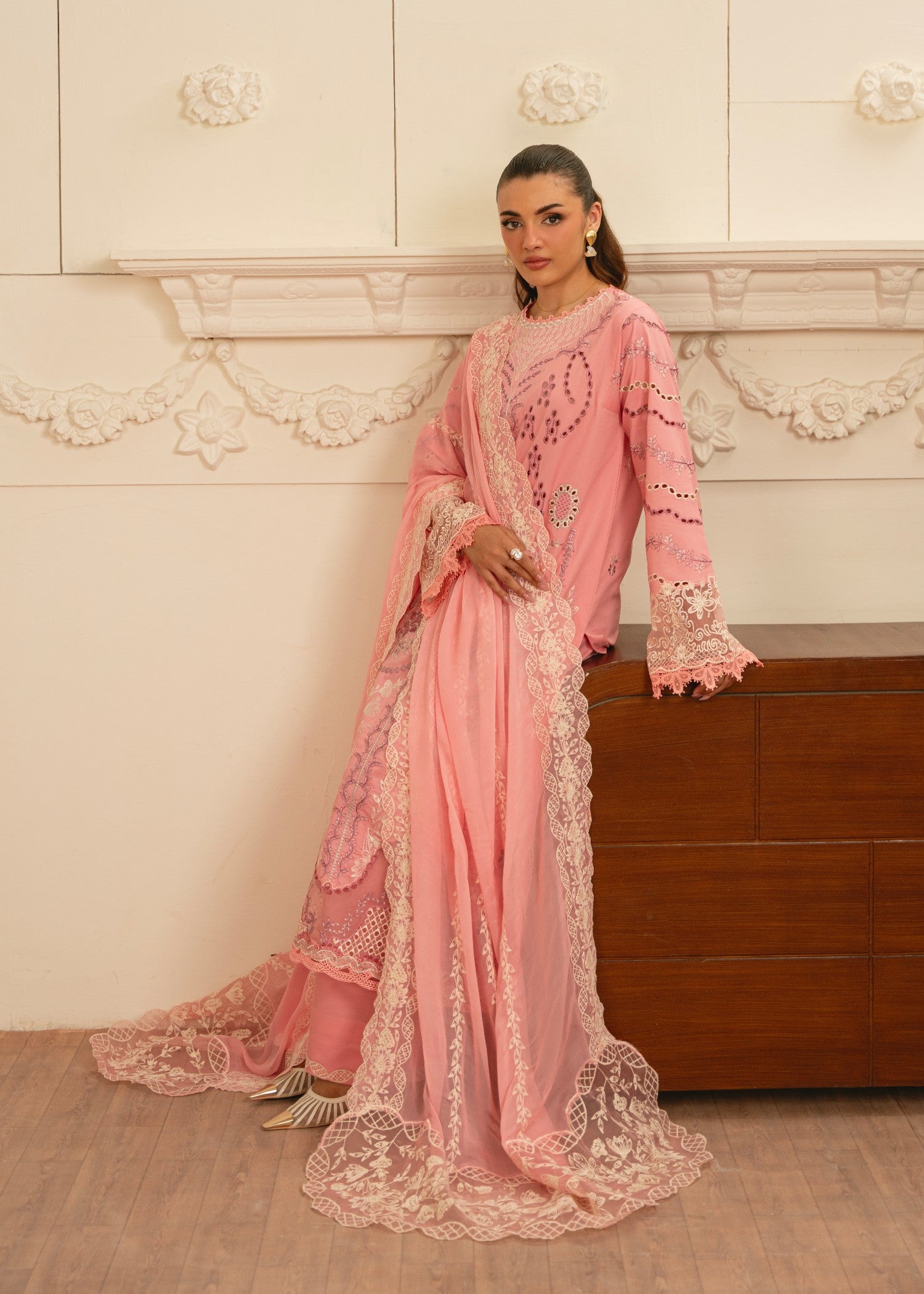 lawn Unstitched in Pink