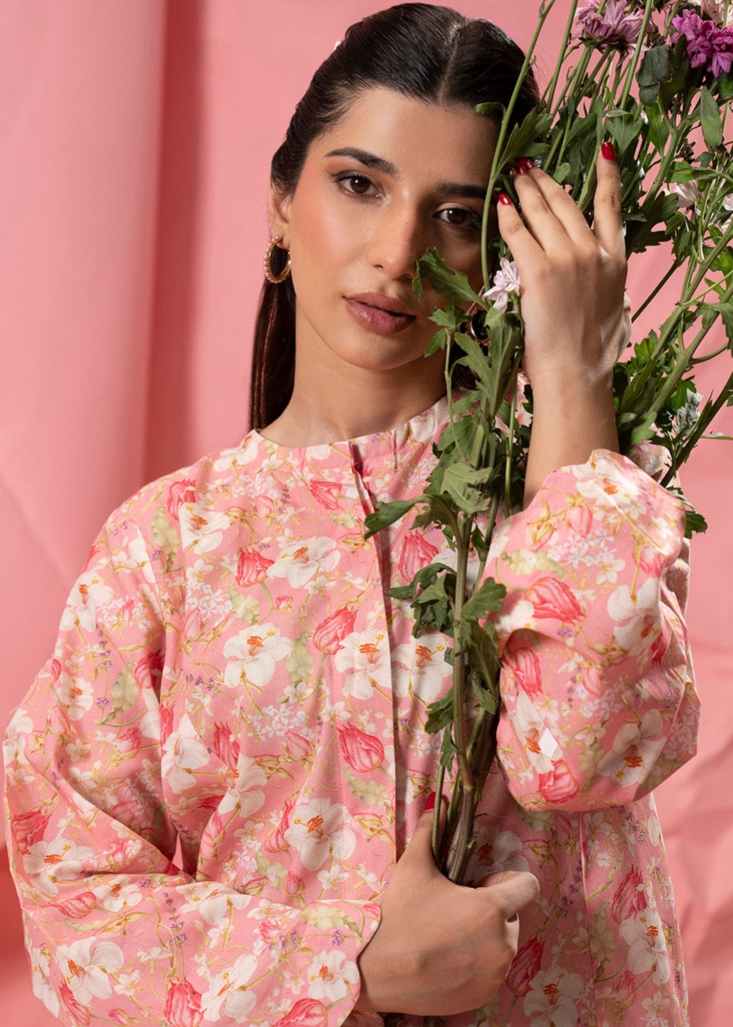 cambric Co Ord Sets in Pink