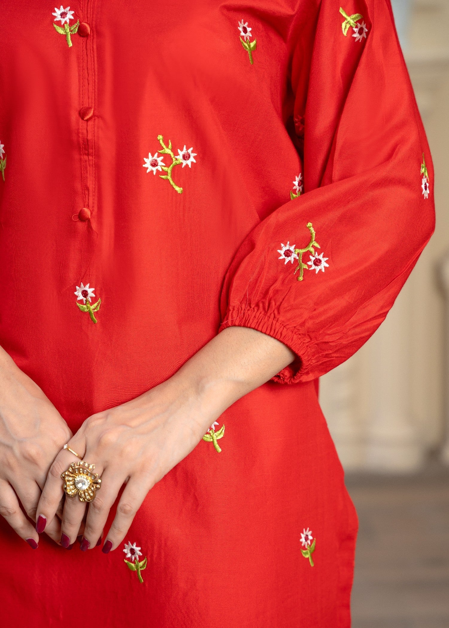 linen Co Ord Sets in Tomato red