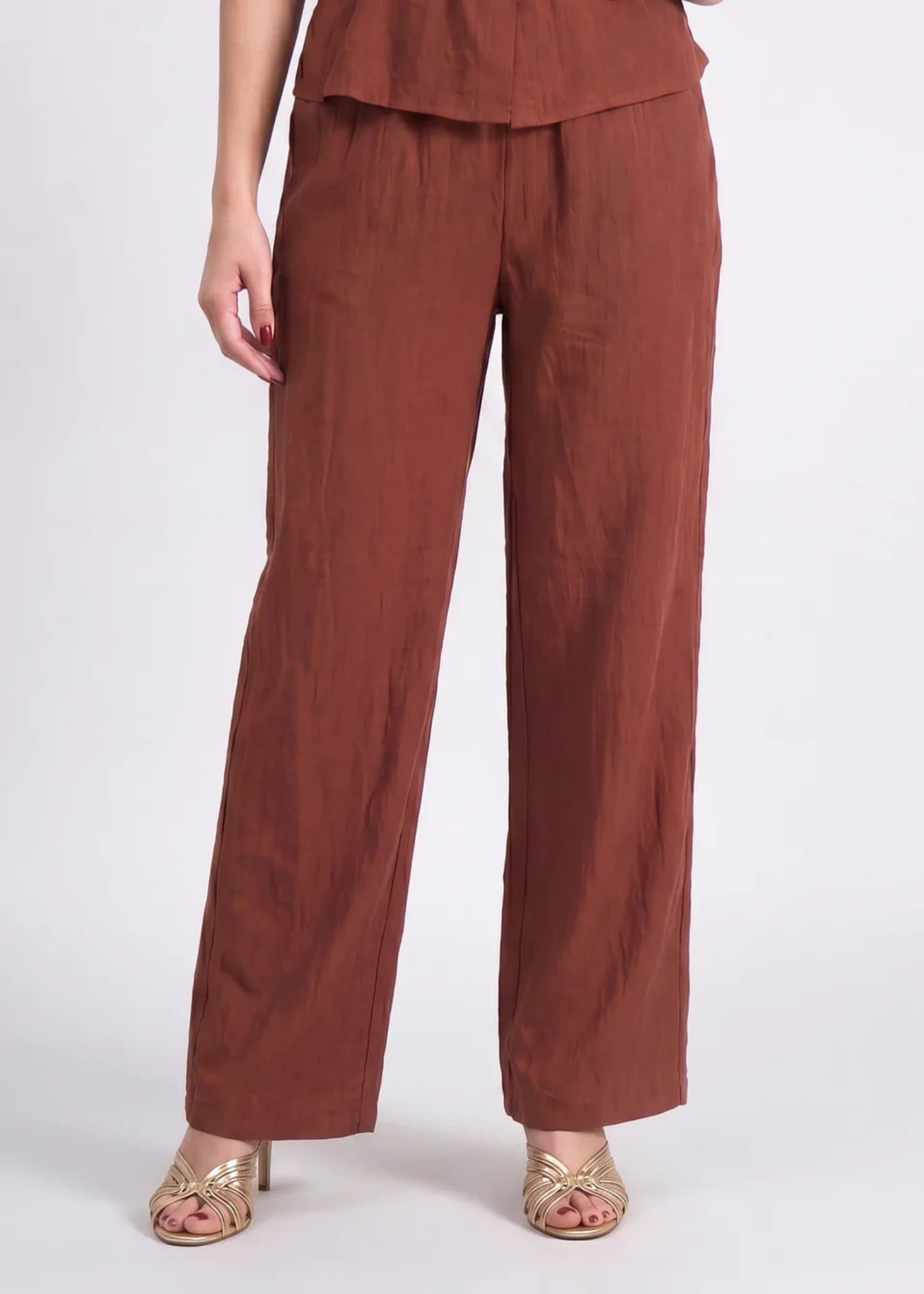 viscose Trousers in Rustic brown