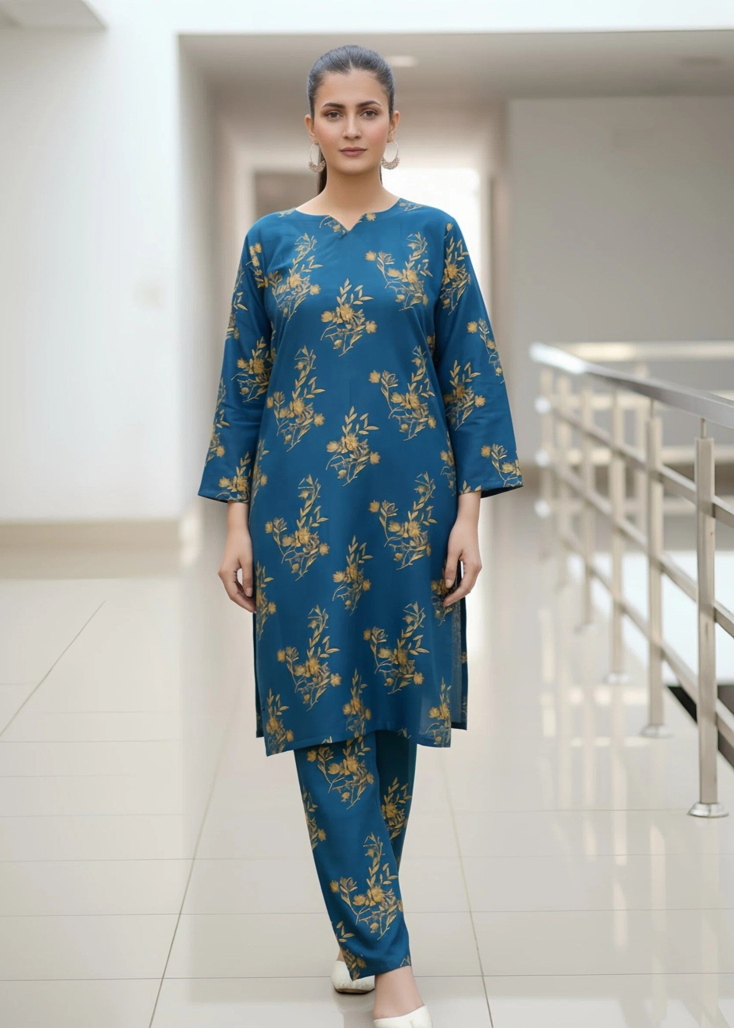 linen Co Ord Sets in Sapphire blue