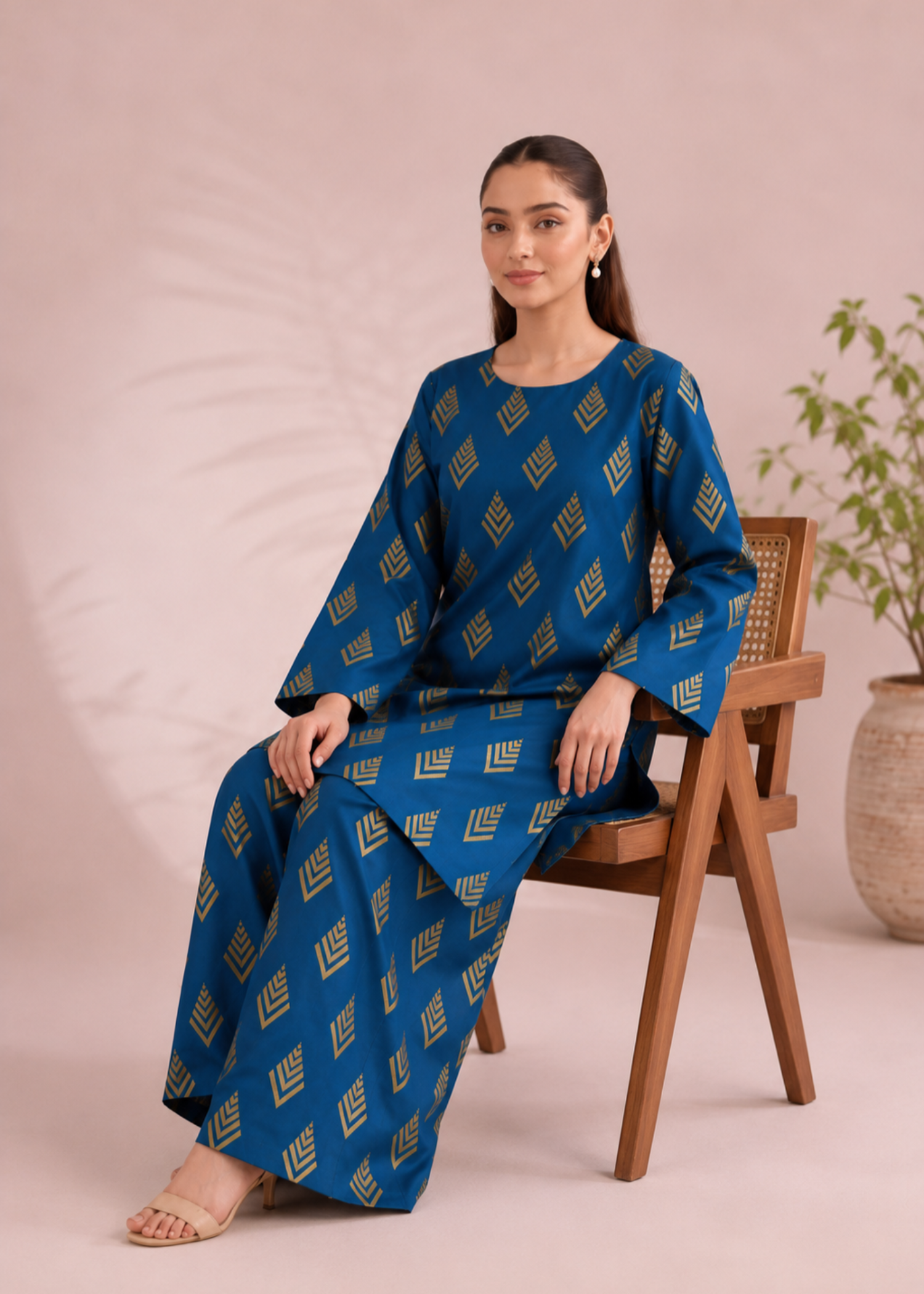 linen Co Ord Sets in Steel teal