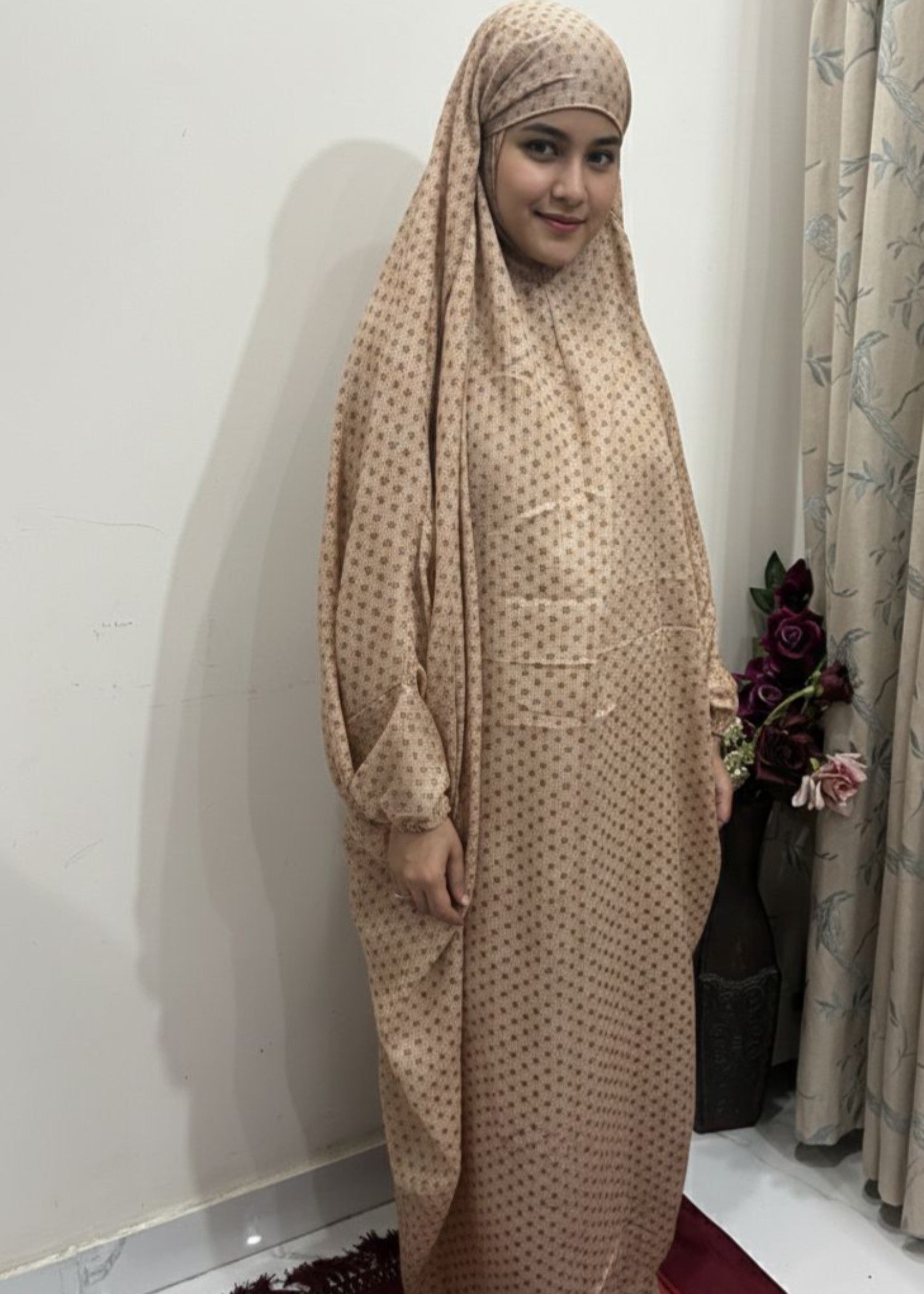 cotton linen Chaddar in Beige