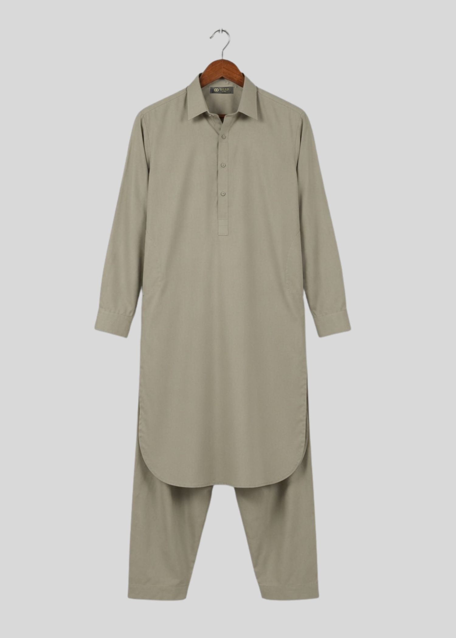 wash & wear Shalwar Kameez in Sage green
