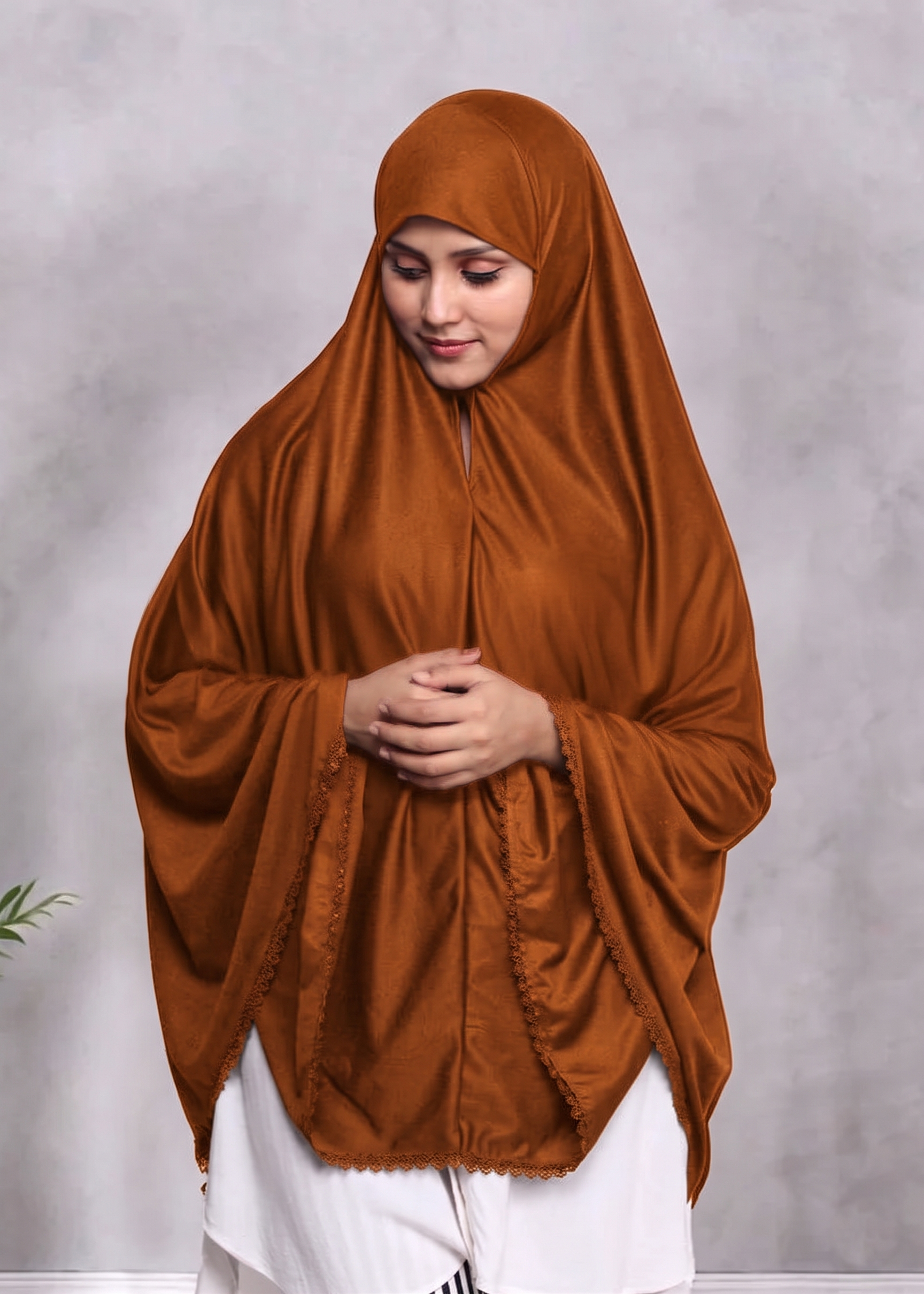 single jersey knit Chaddar in Copper