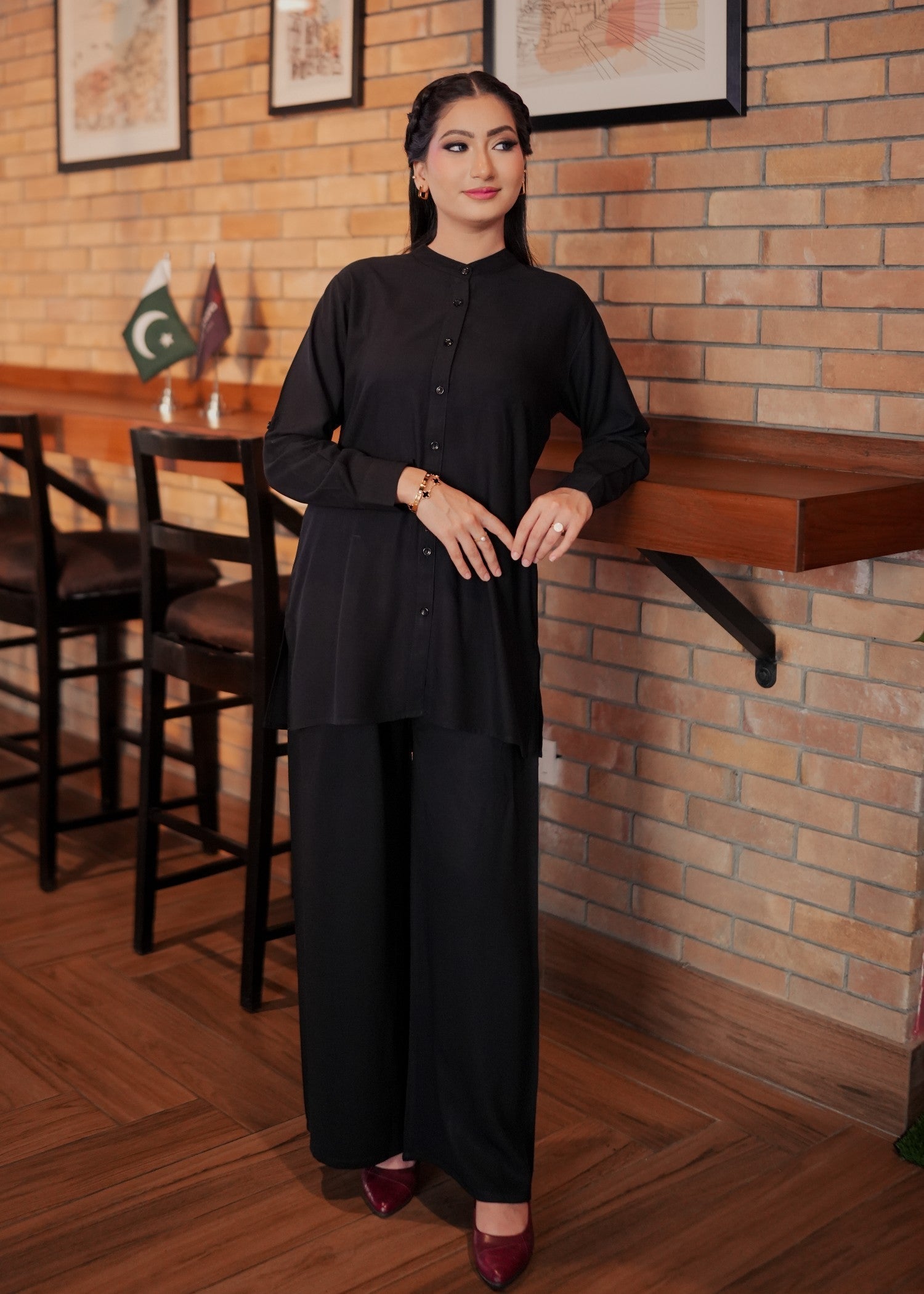 pure marina Co ord Sets in Jet black