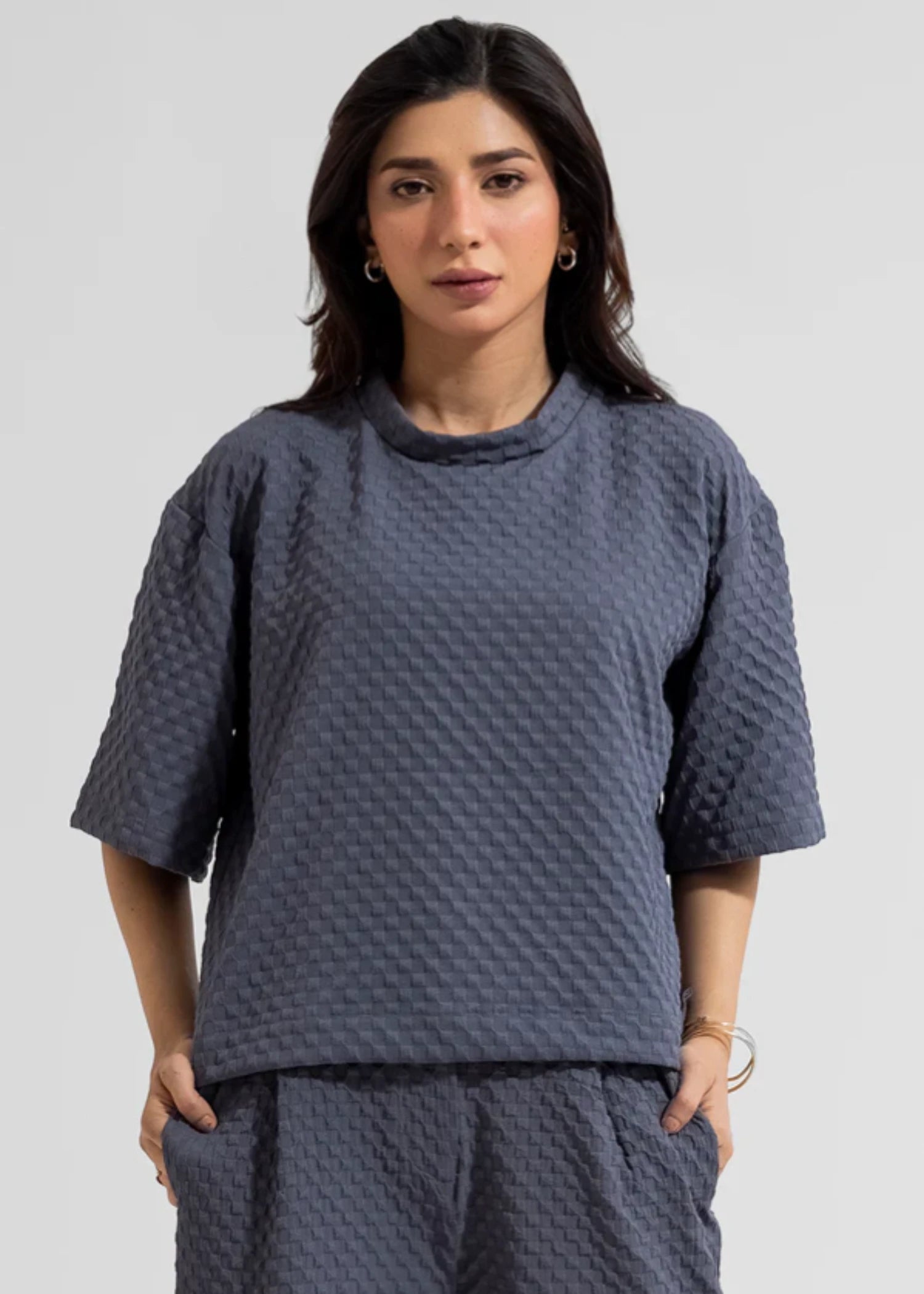 seersucker Co Ord Sets in Dark grey
