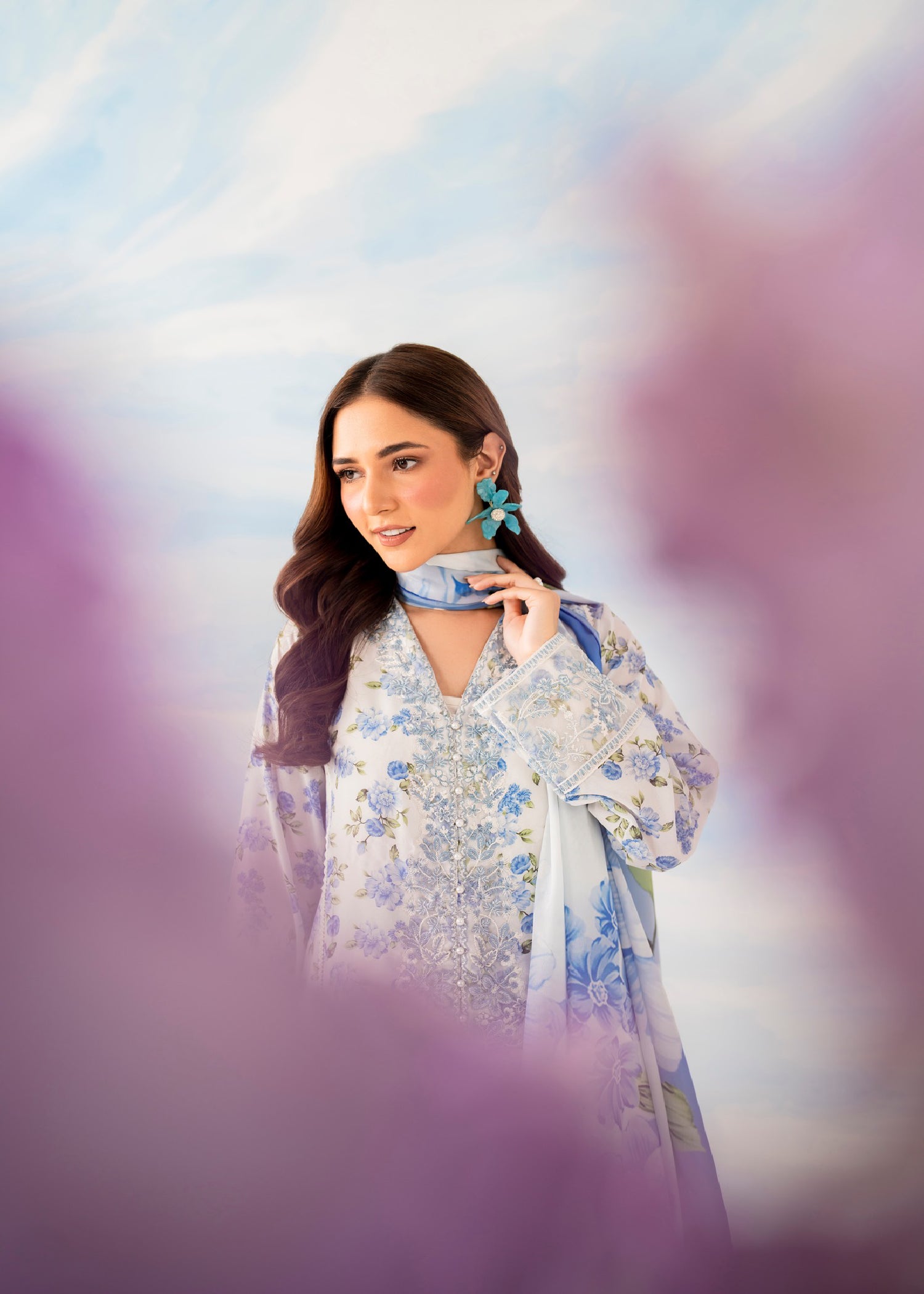 cambric Kurta Set in White