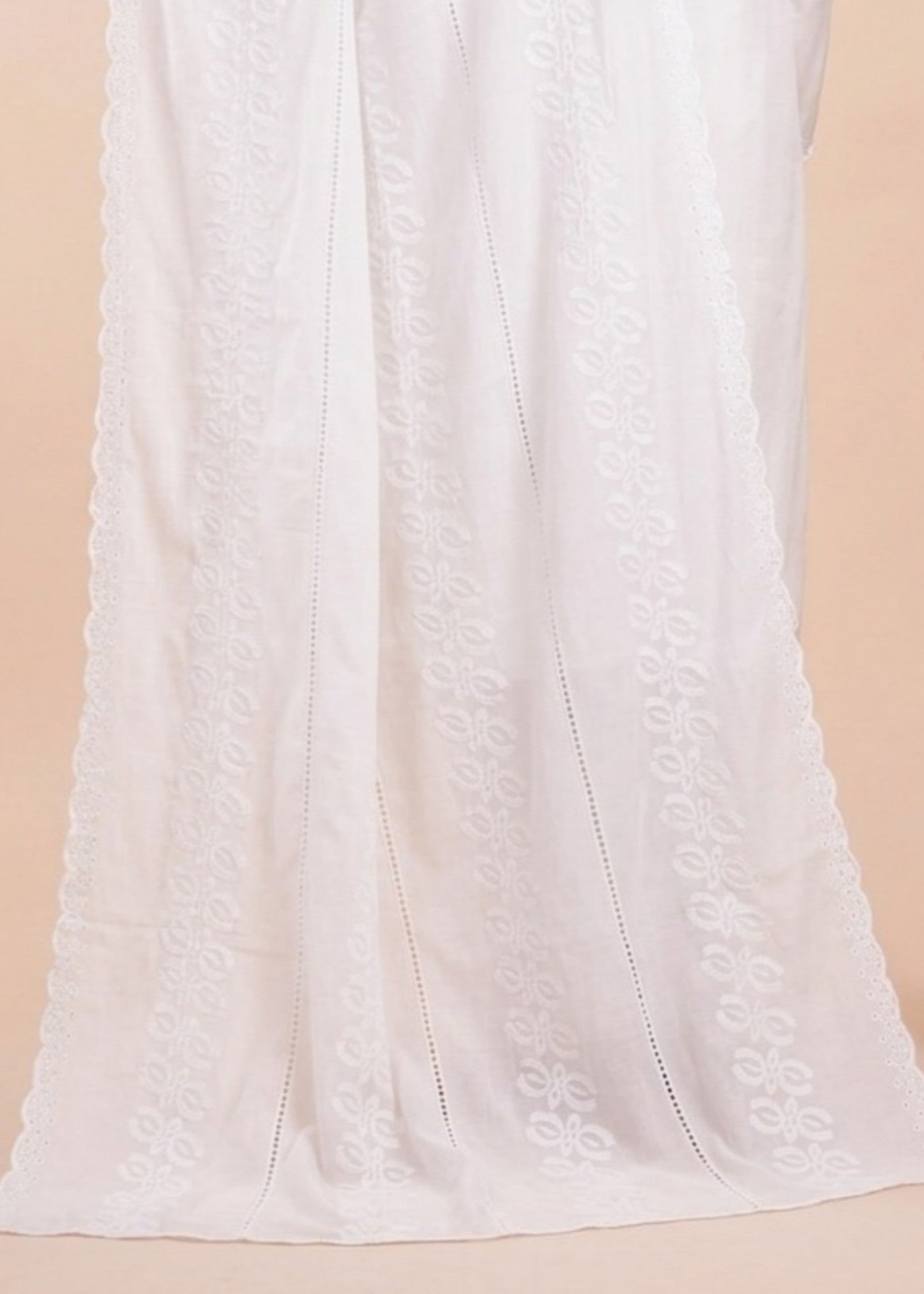 Shawl in White Color by - Trendy Women Shawl JOE6173