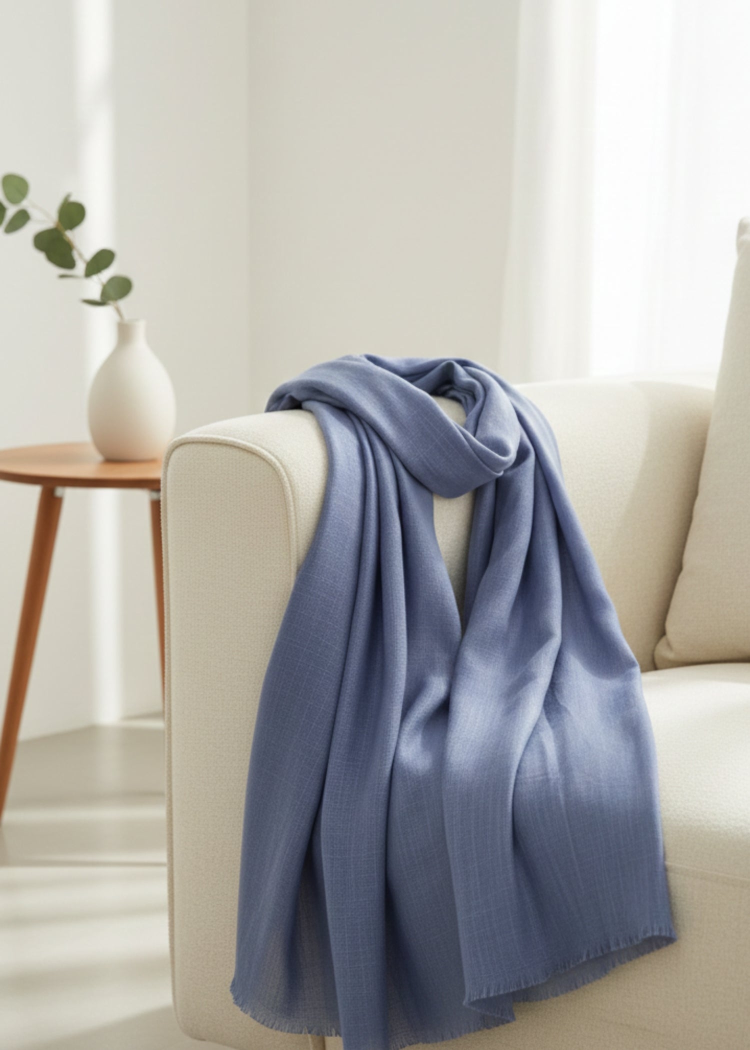 viscose Hijab in Shadow blue