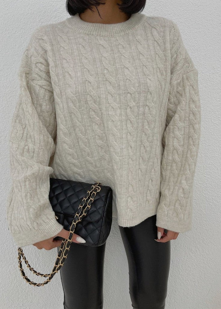 wool Sweater in Sand brown