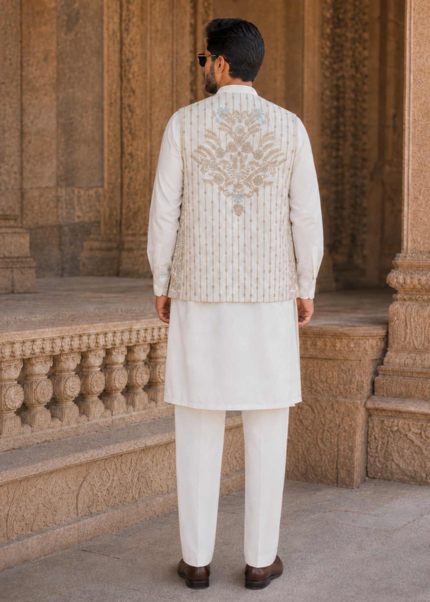suiting Waistcoat in White by The Great Masters (TGM)