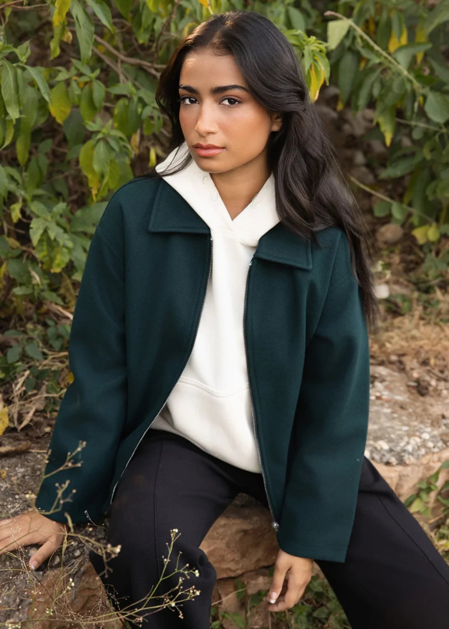 felted wool Jacket in Teal