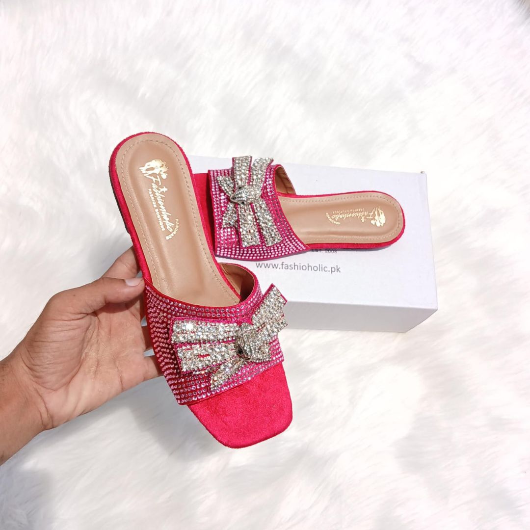 Slides in Hot pink by - High Quality Women Slides TAV8575