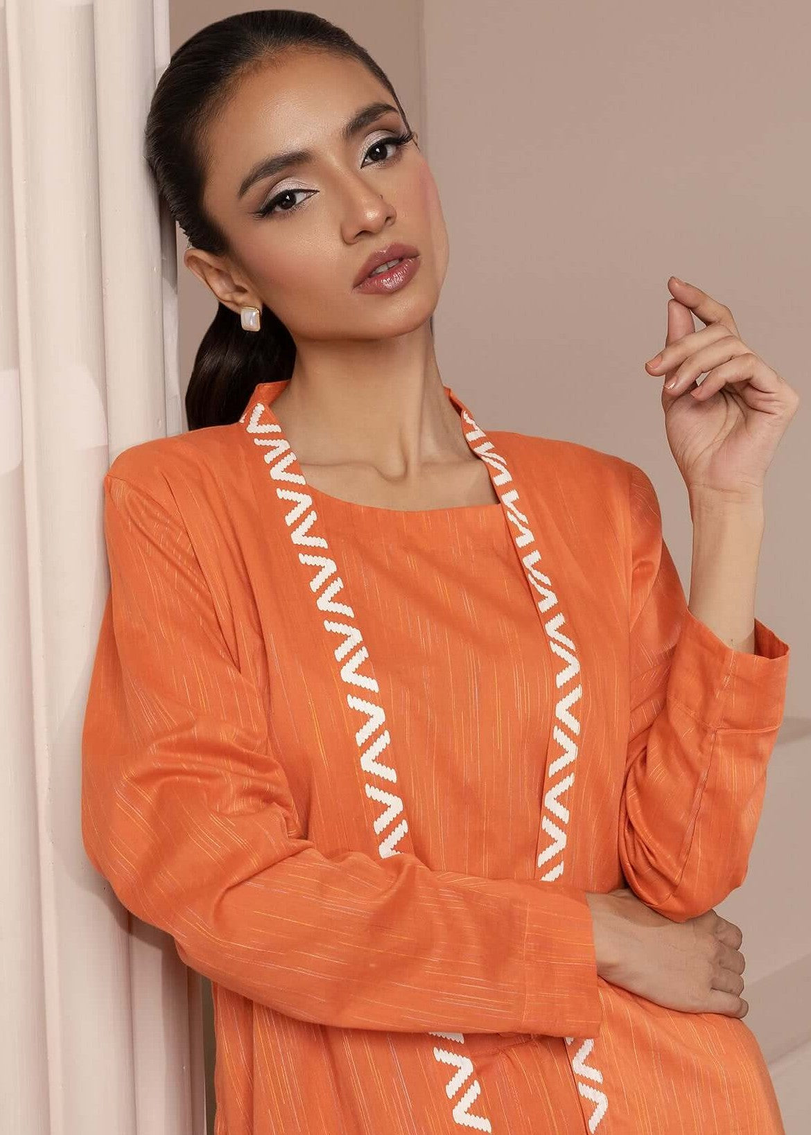 cambric Gown in Orange