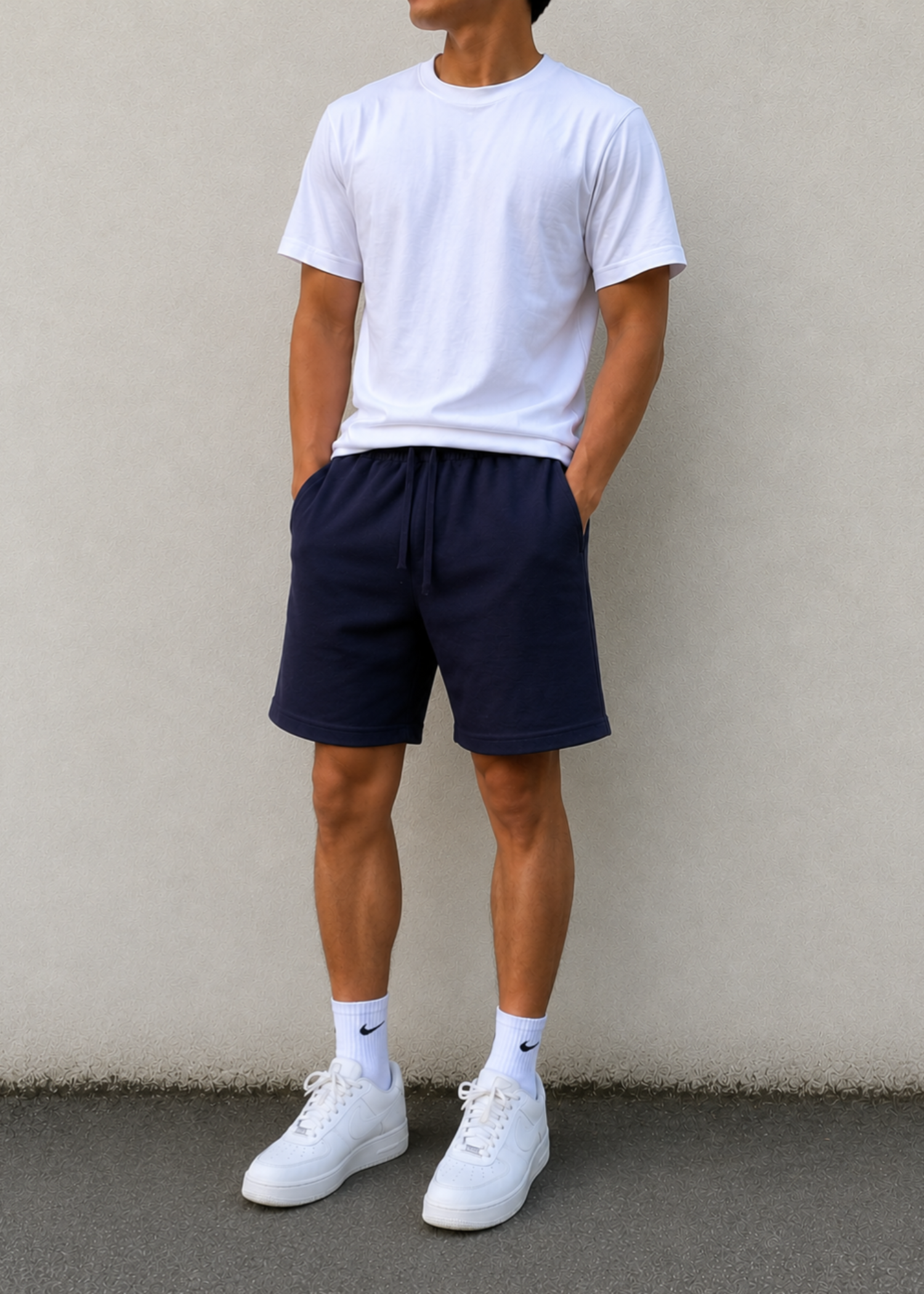 terry Shorts in Navy blue