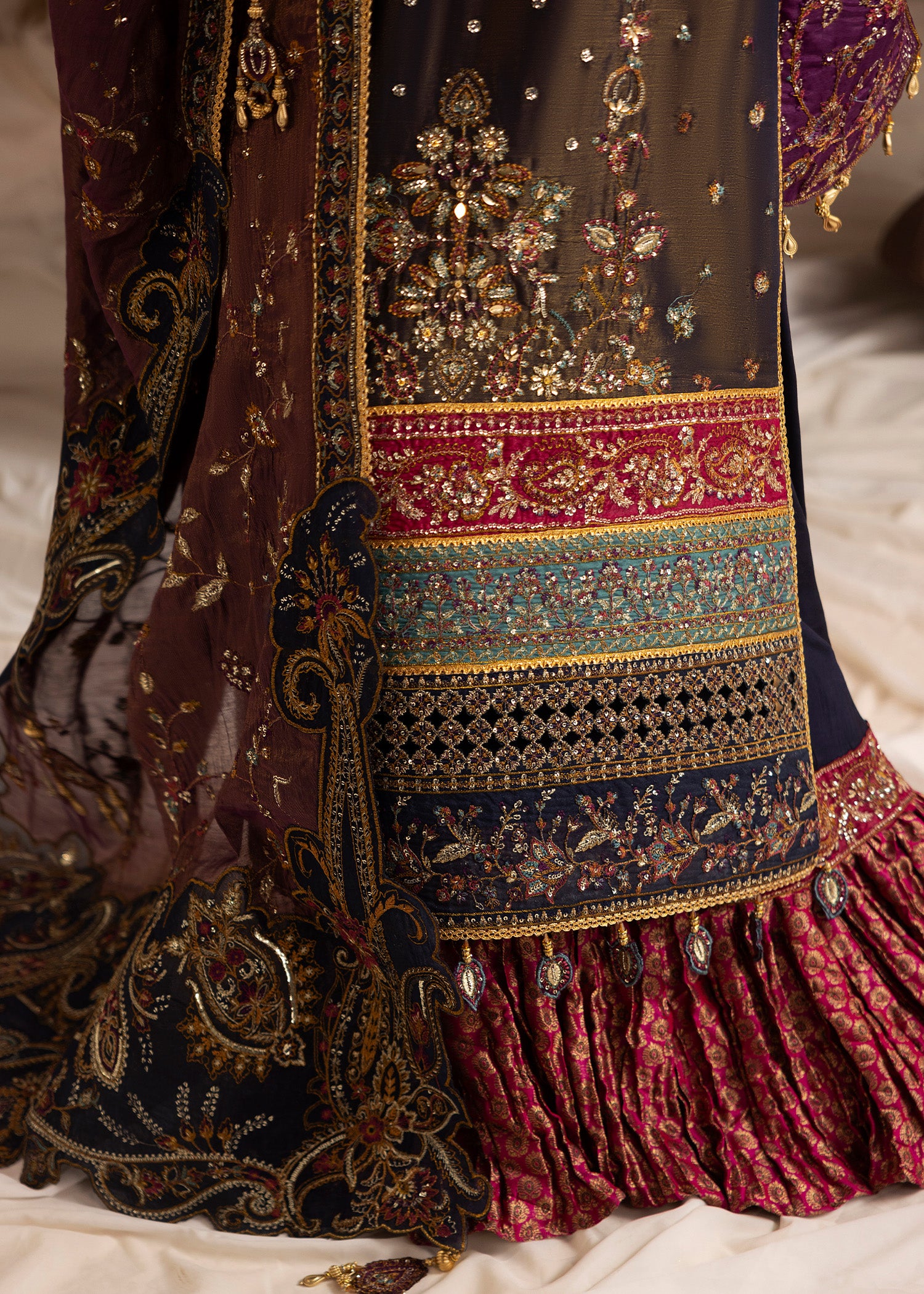 masuri Lehenga in Navy blue