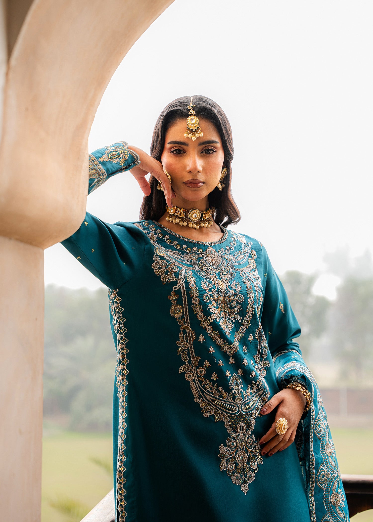 viscose Sharara in Teal