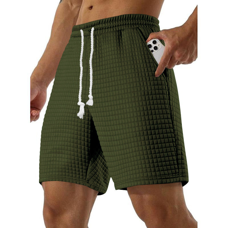 Men's Loose Solid Color Small Square Casual Straight Leg Pants