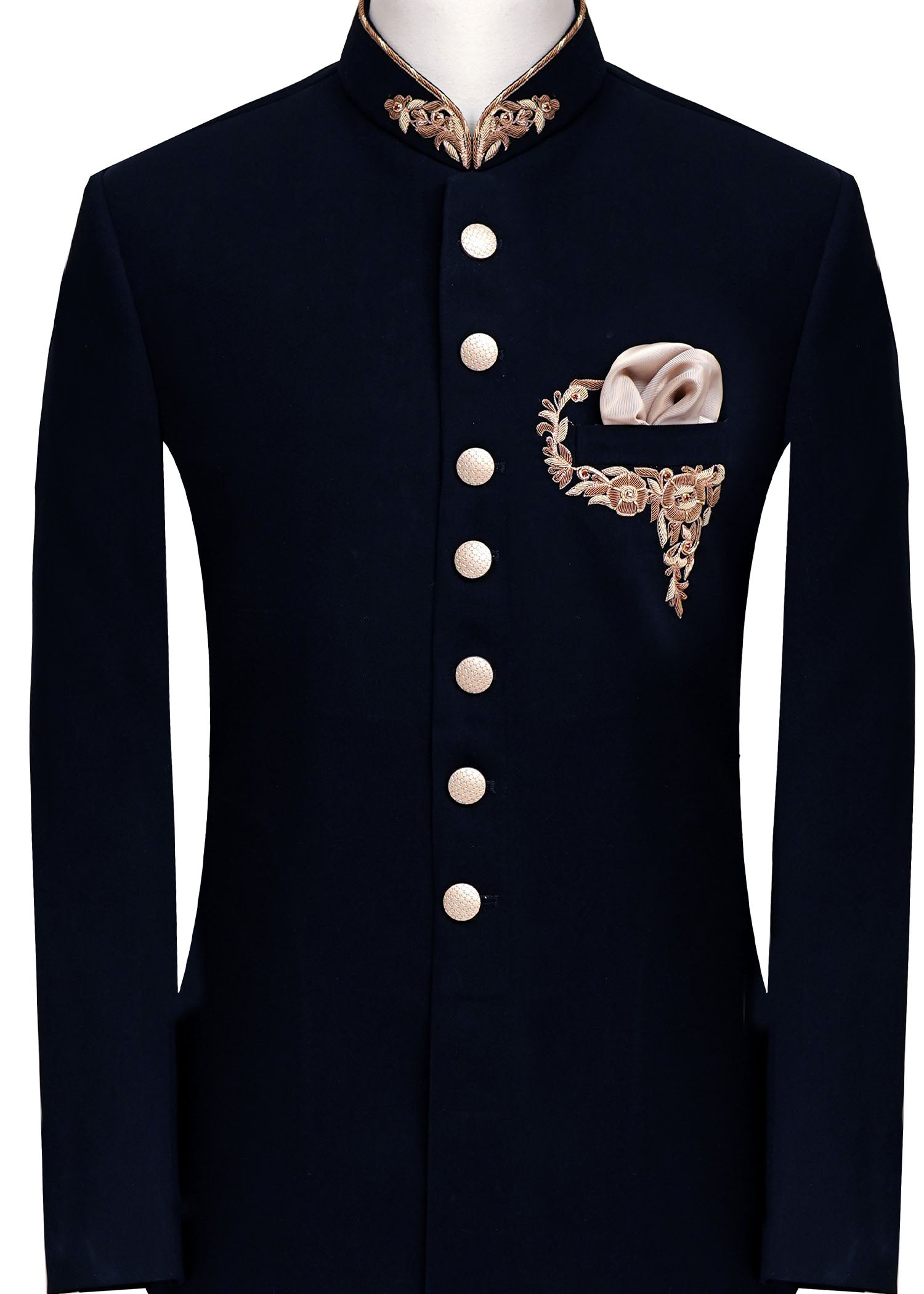 tropical Sherwani in Black