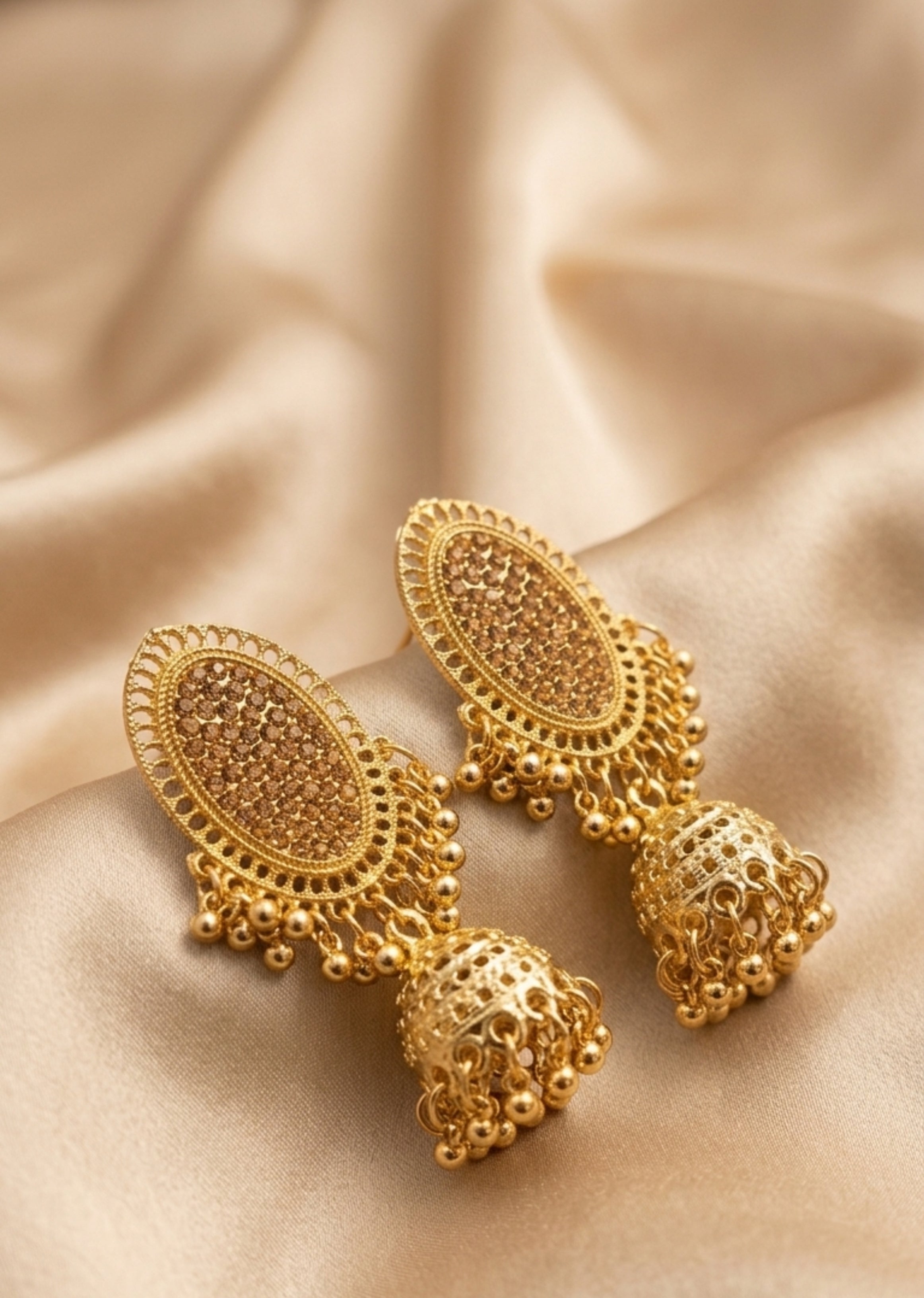 Earrings in Gold Color by - Trendy Women Earrings HAH5336