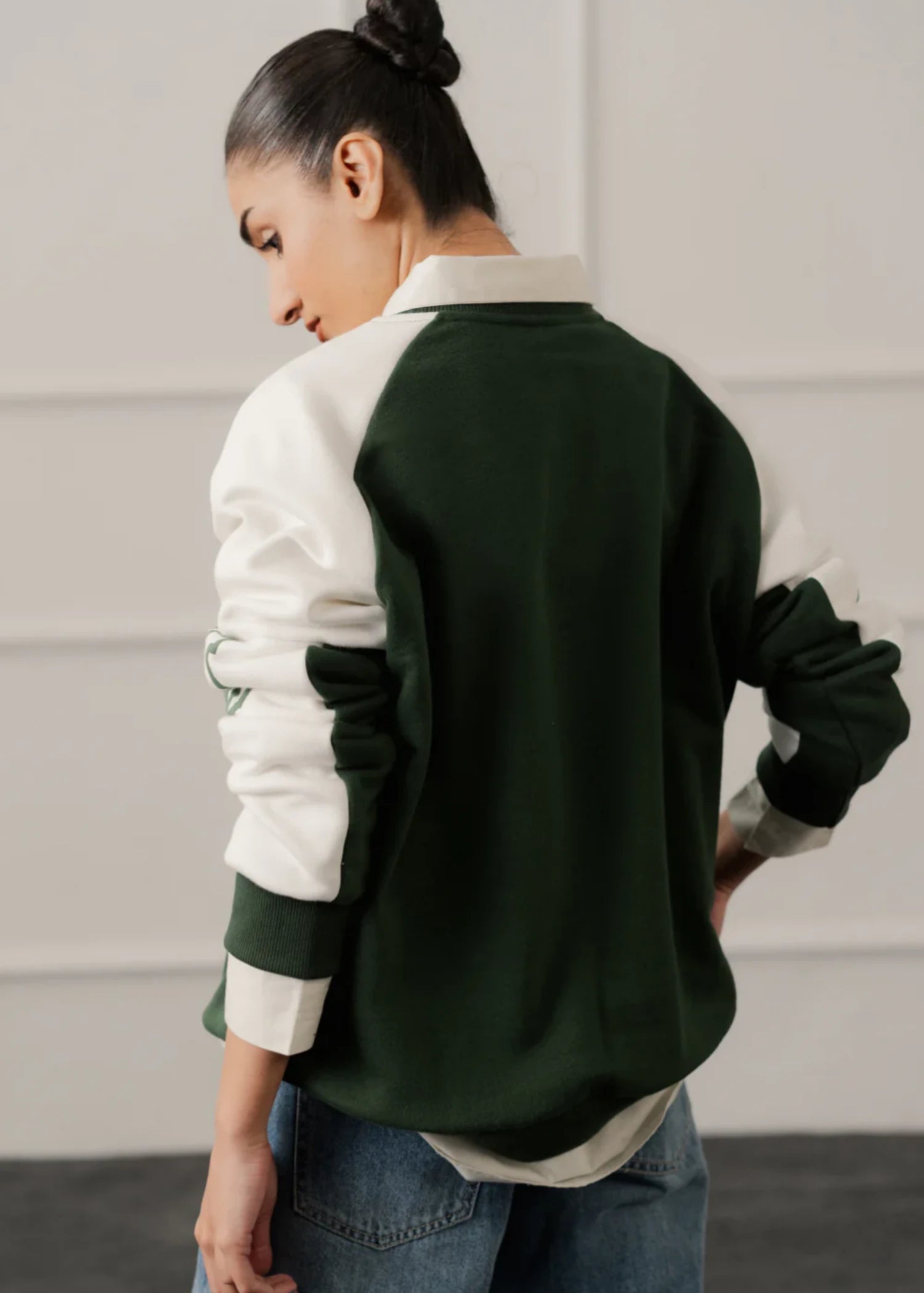 fleece Sweatshirt in Green