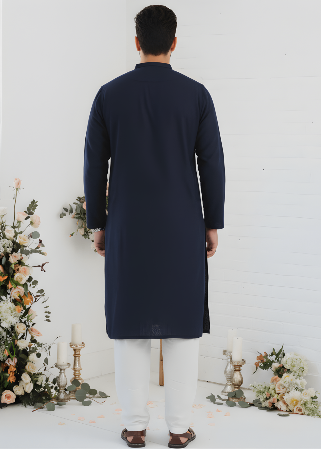 wash & wear Kurta in Dark blue