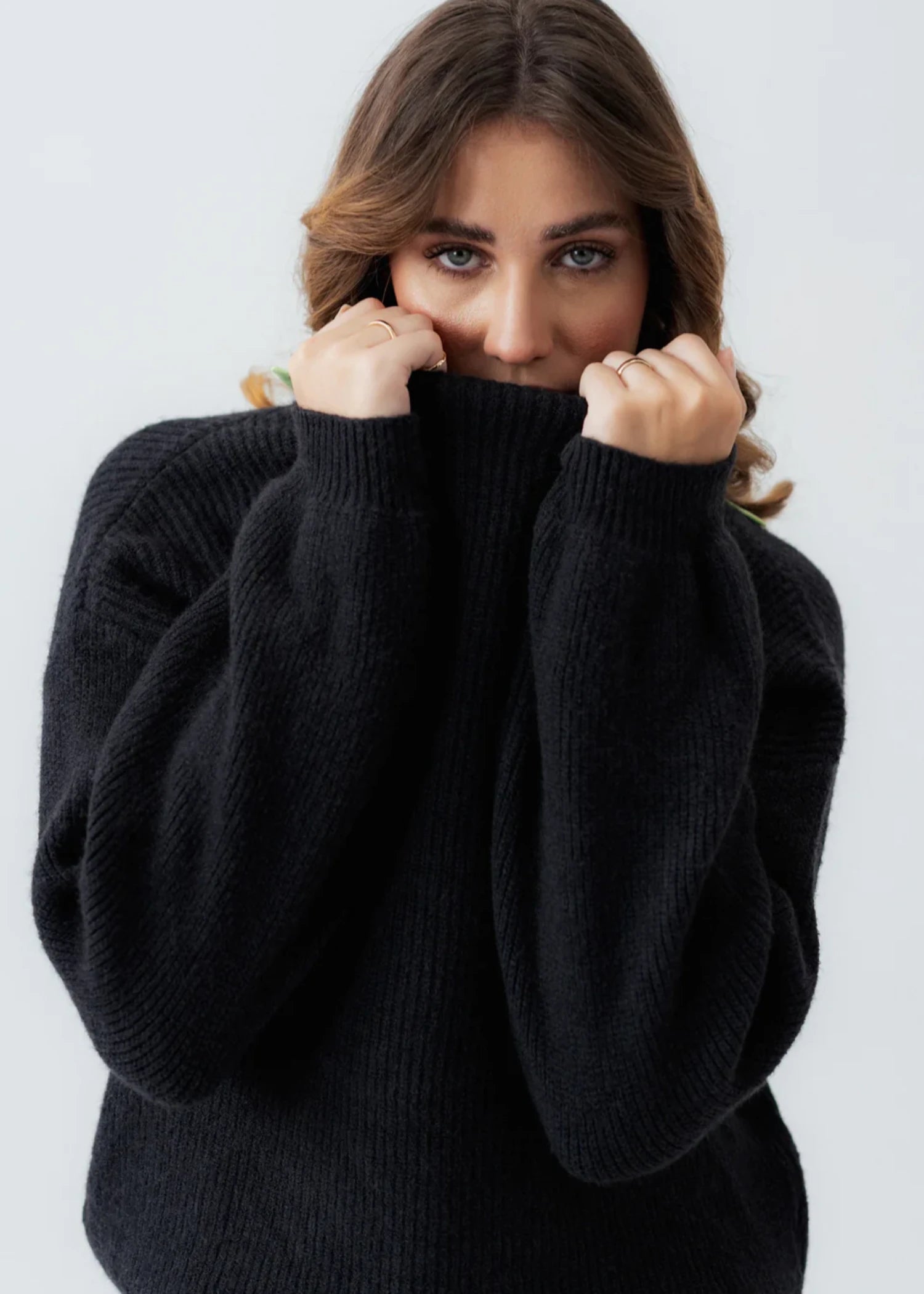 wool Sweater in Black