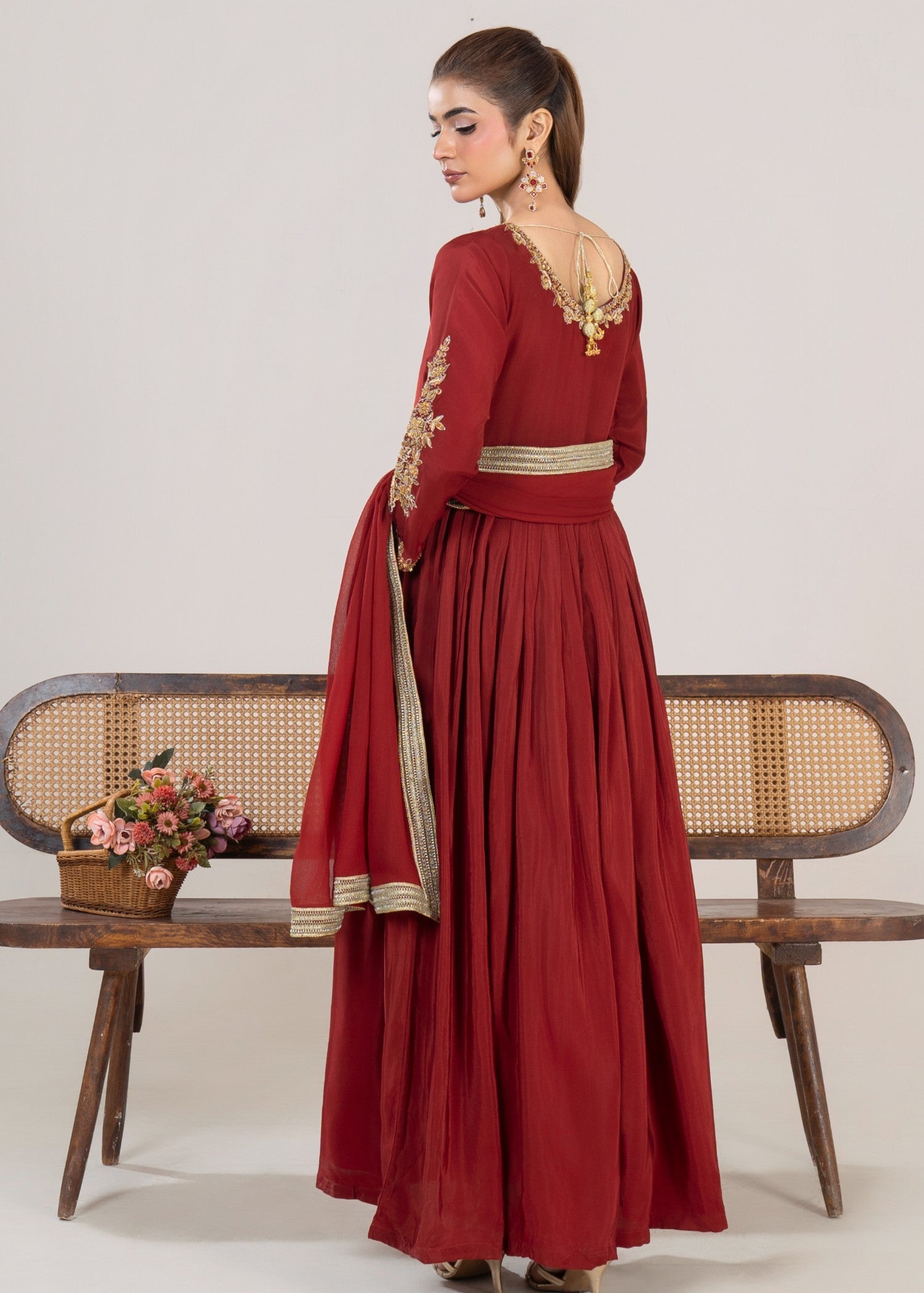 silk grip Maxi in Maroon