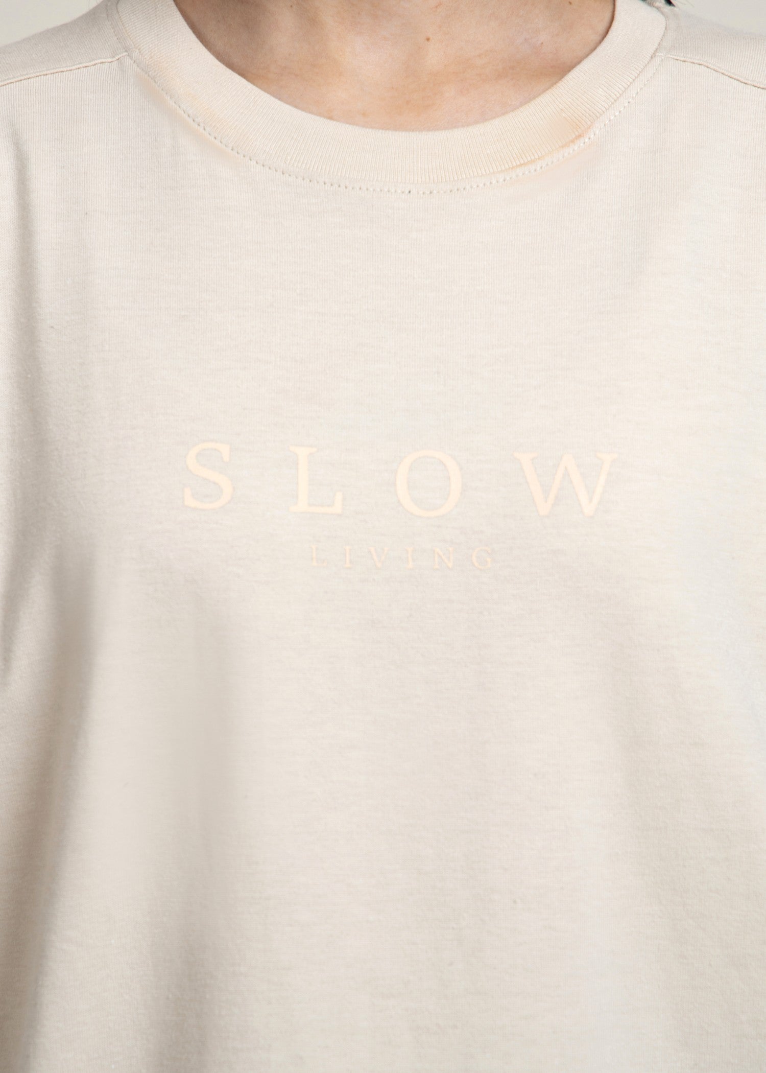 cotton jersey Sweatshirt in Cream