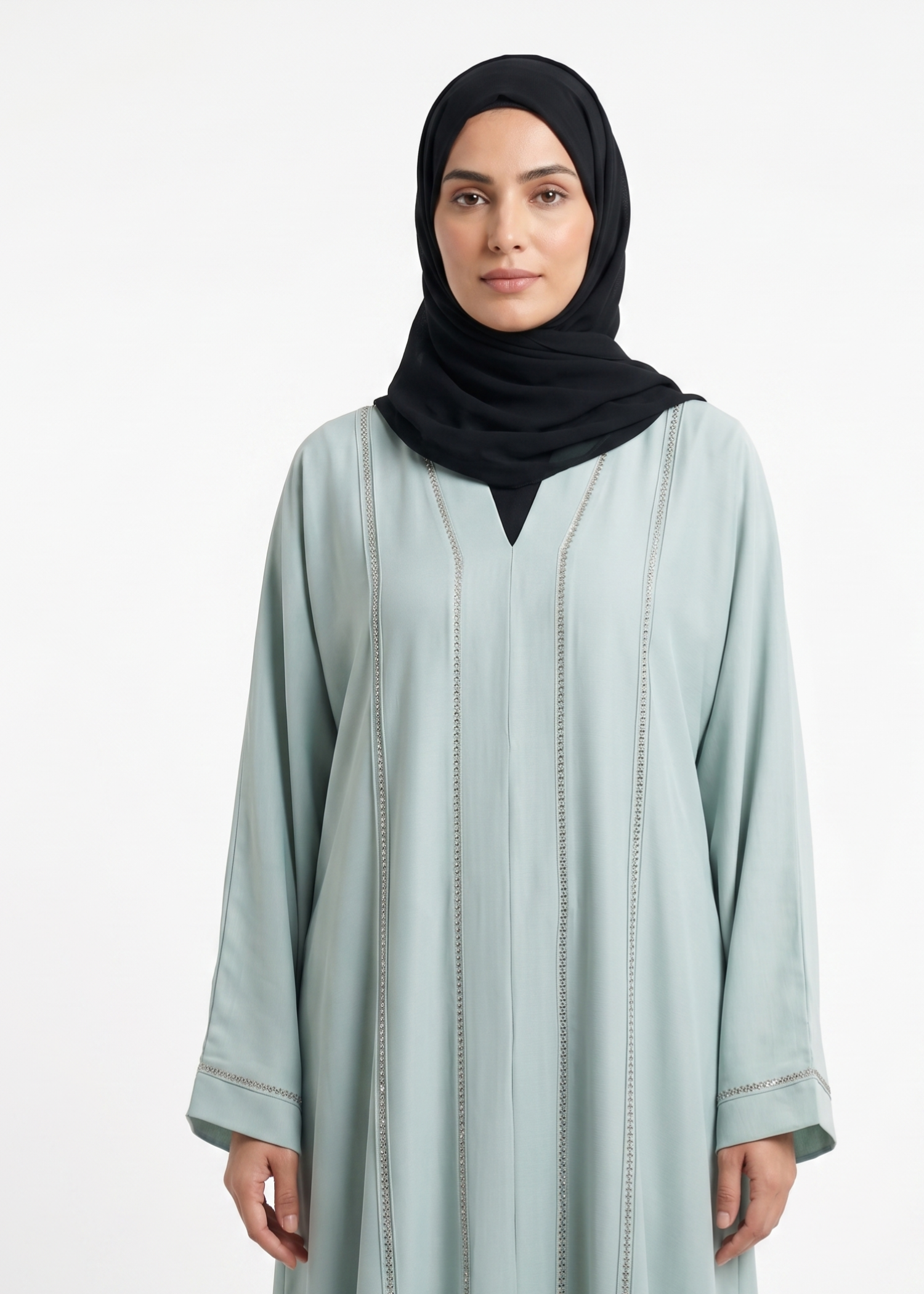 nidha Abaya in Aquamarine