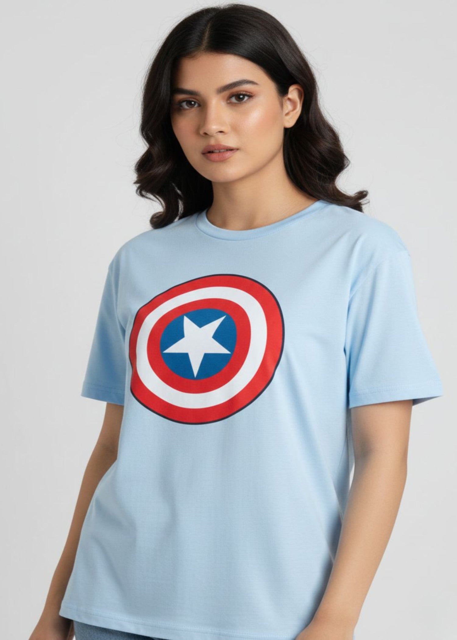 cotton T Shirt in Sky