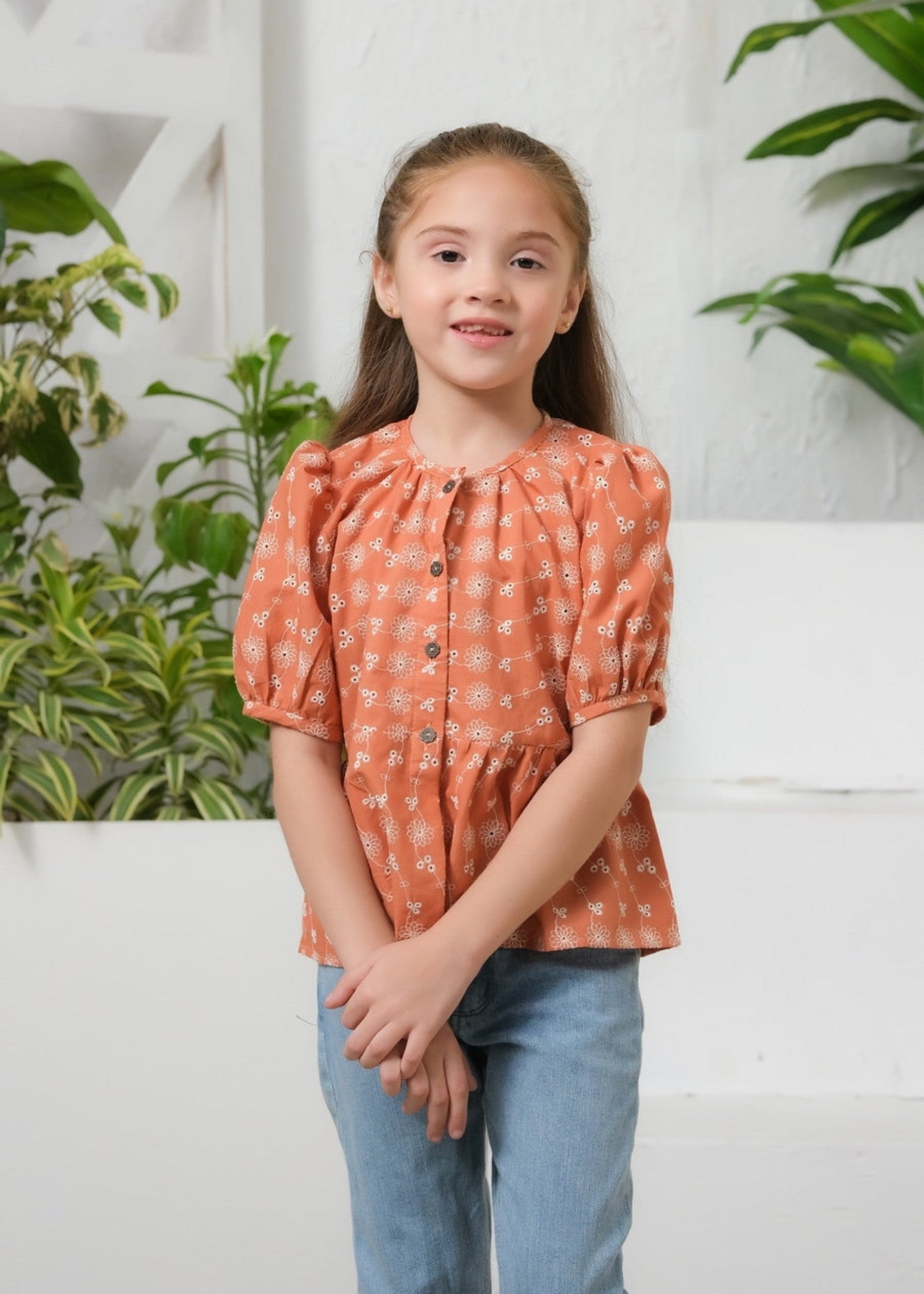 Top in Burnt orange