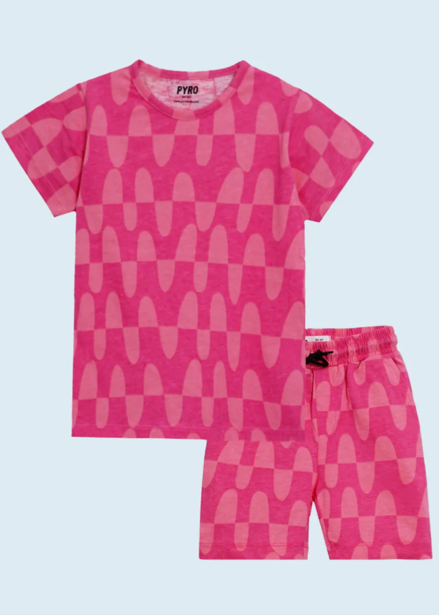 cotton jersey T Shirt in Deep pink