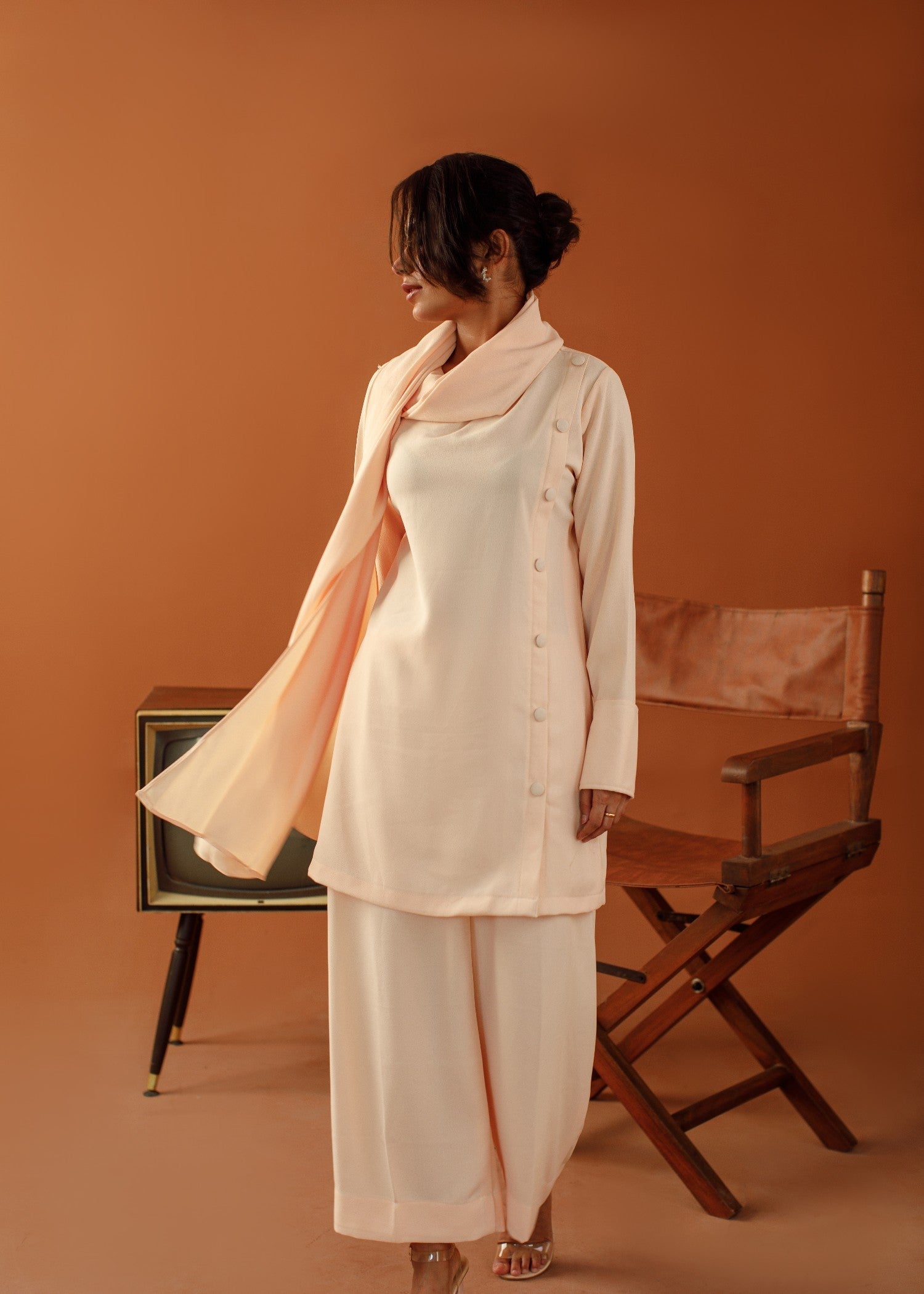 georgette Co Ord Sets in Light pink