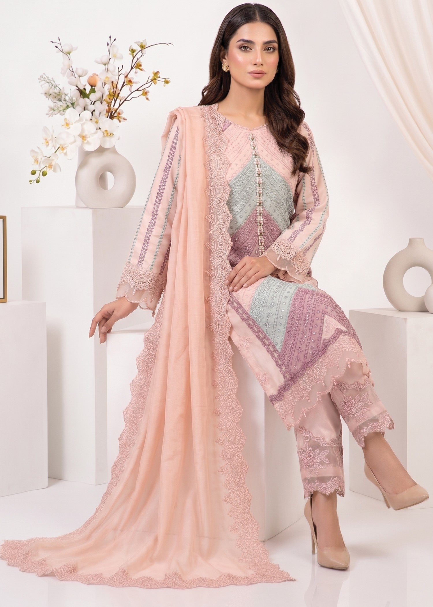 viscose Kurta Set in Multi